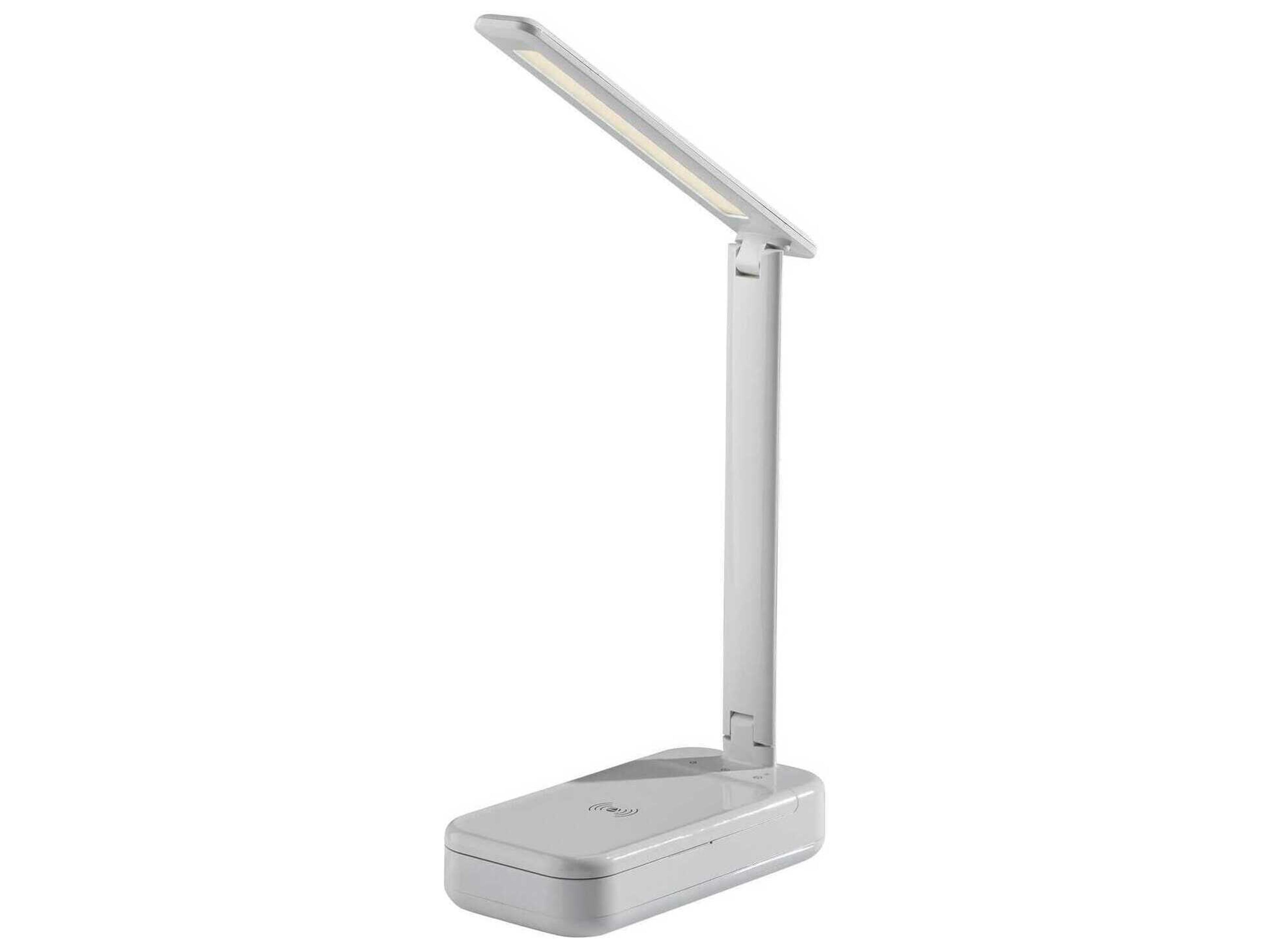 Adesso White Plastic With Frosted Diffuser Desk Lamp