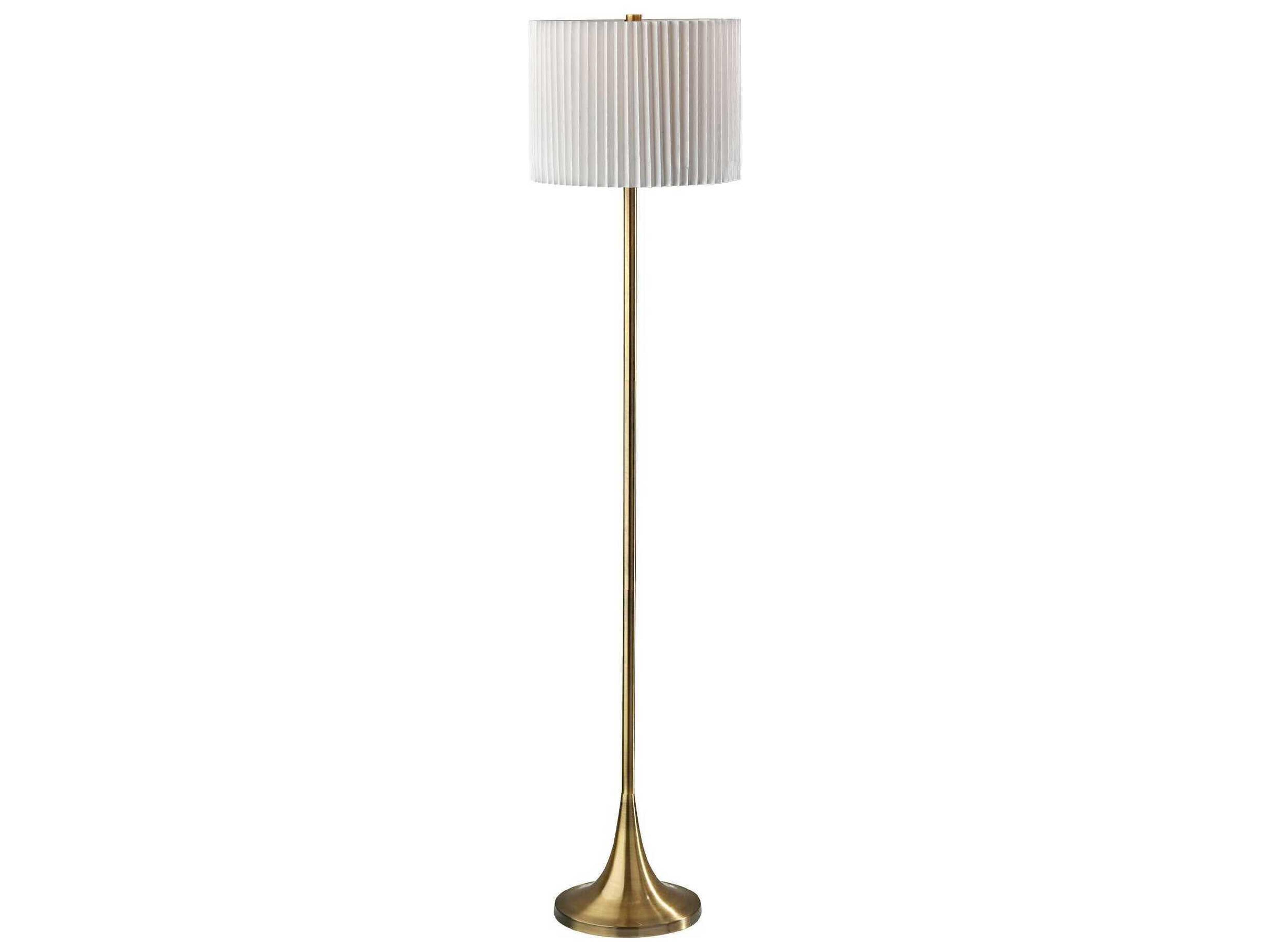 Adesso Eli Antique Brass Floor Lamp