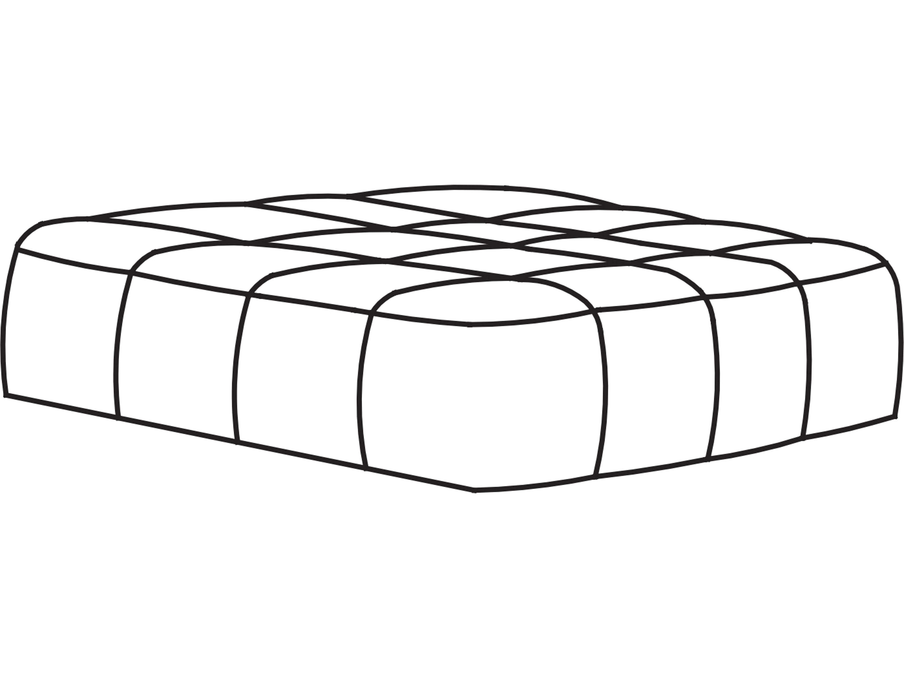 Arflex Strips Upholstered Ottoman