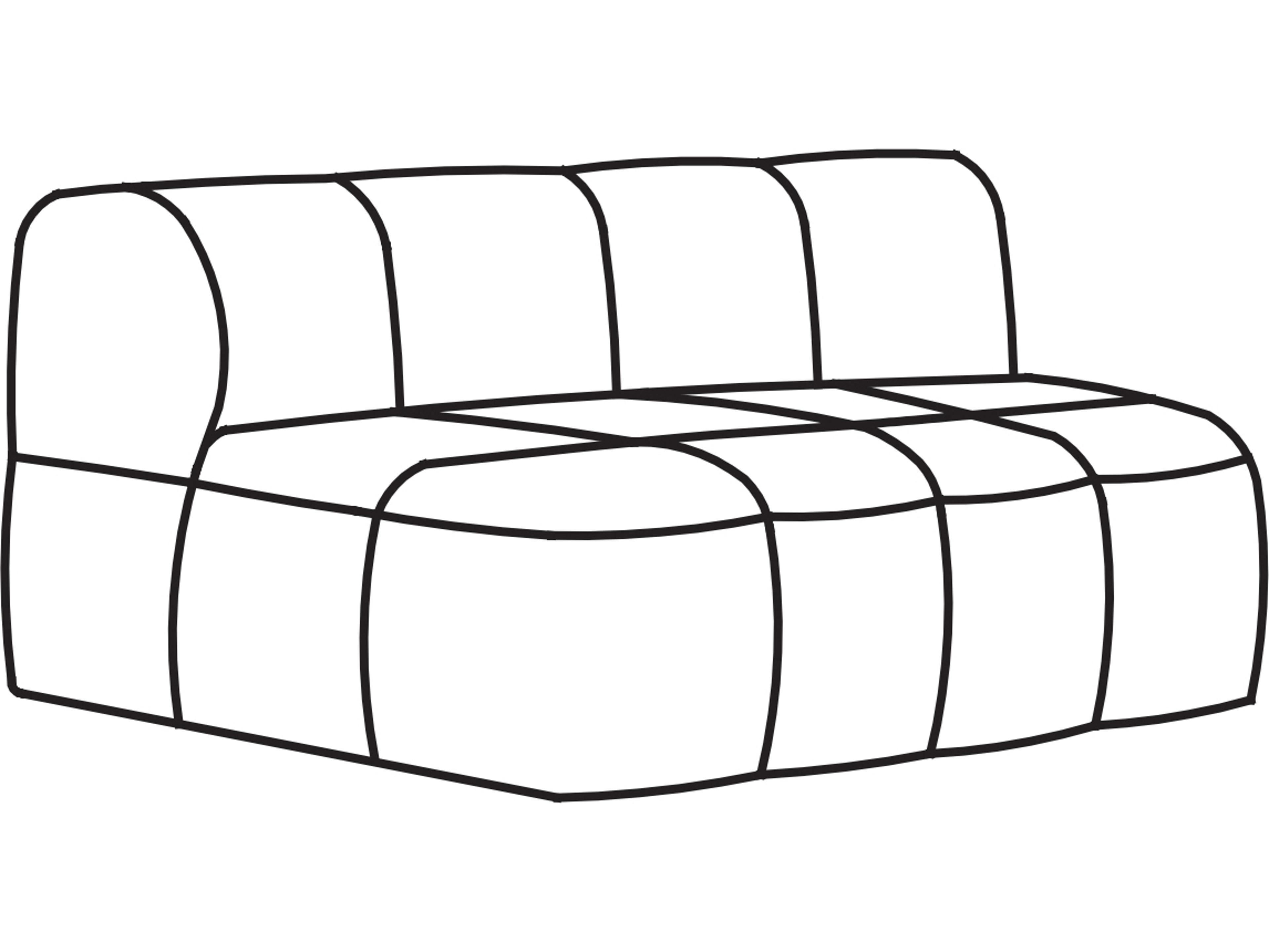 Arflex Strips Unit without Armrests