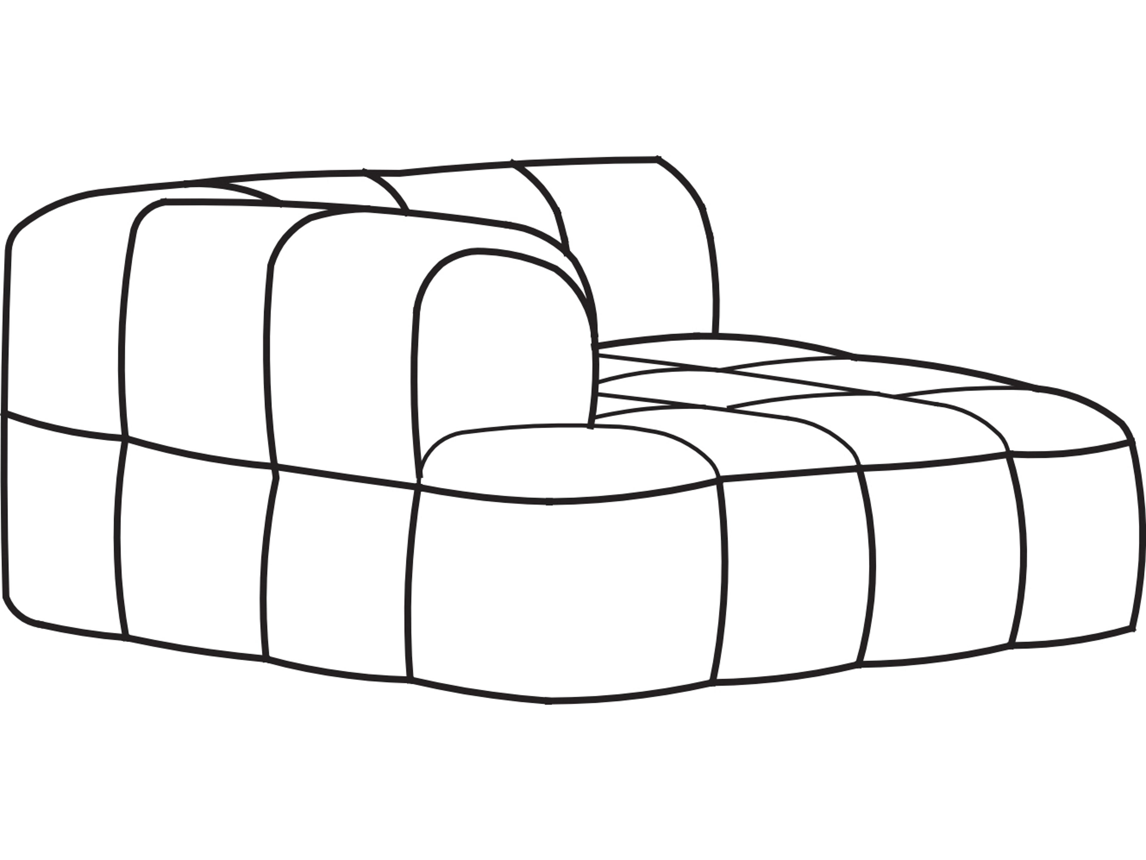 Arflex Strips Unit with 1 Short Armrest