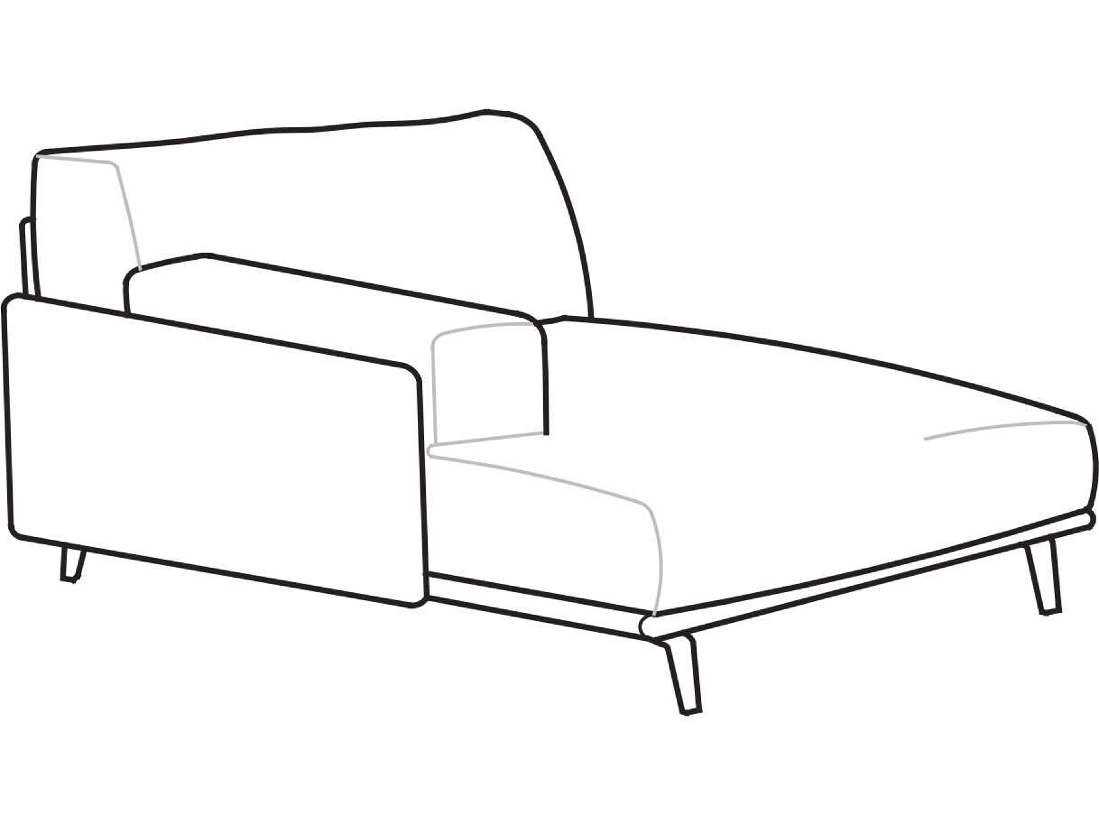 Arflex Frame Upholstered Chaise