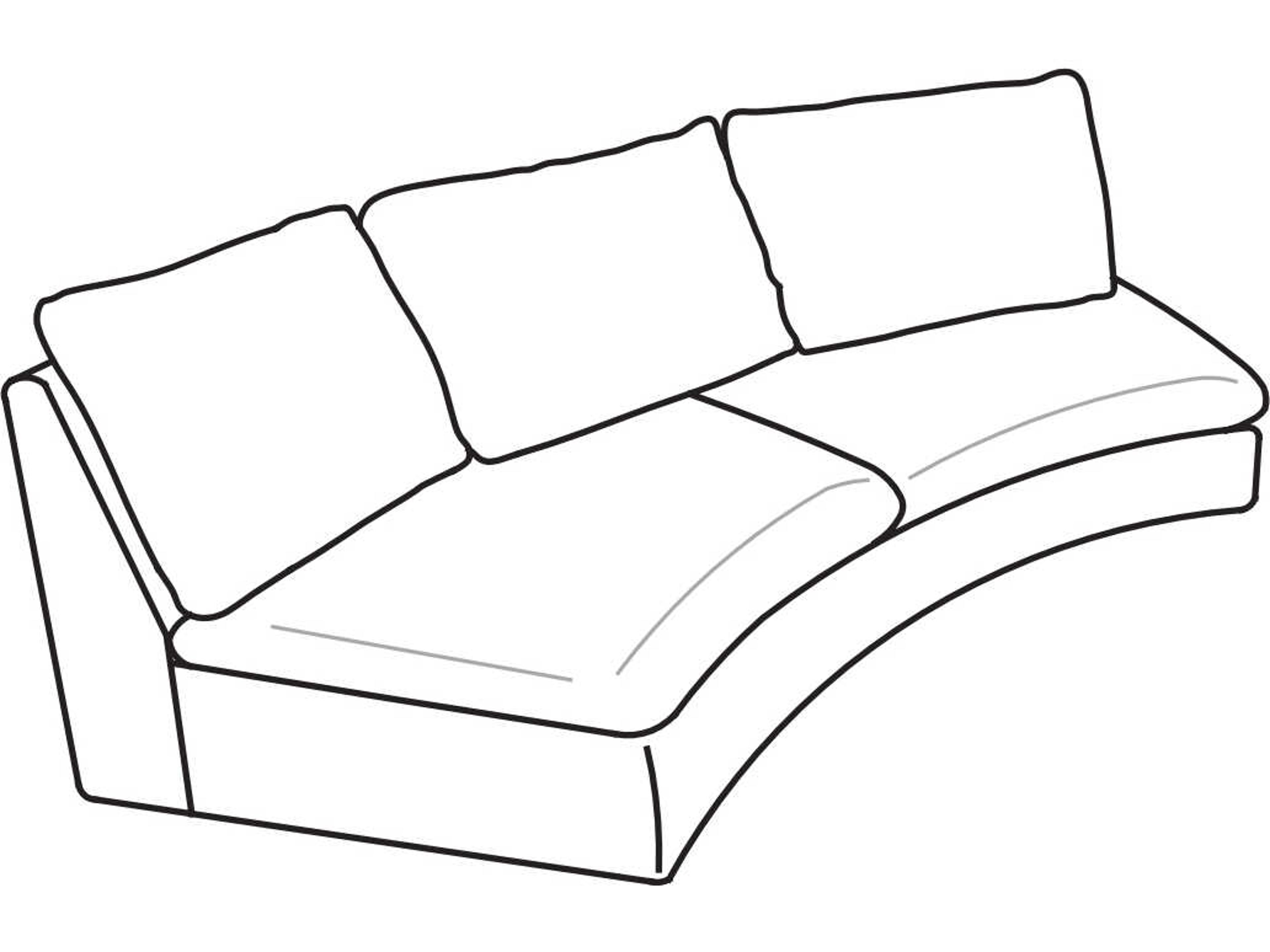 Arflex Ben Ben Curved Unit without Armrest