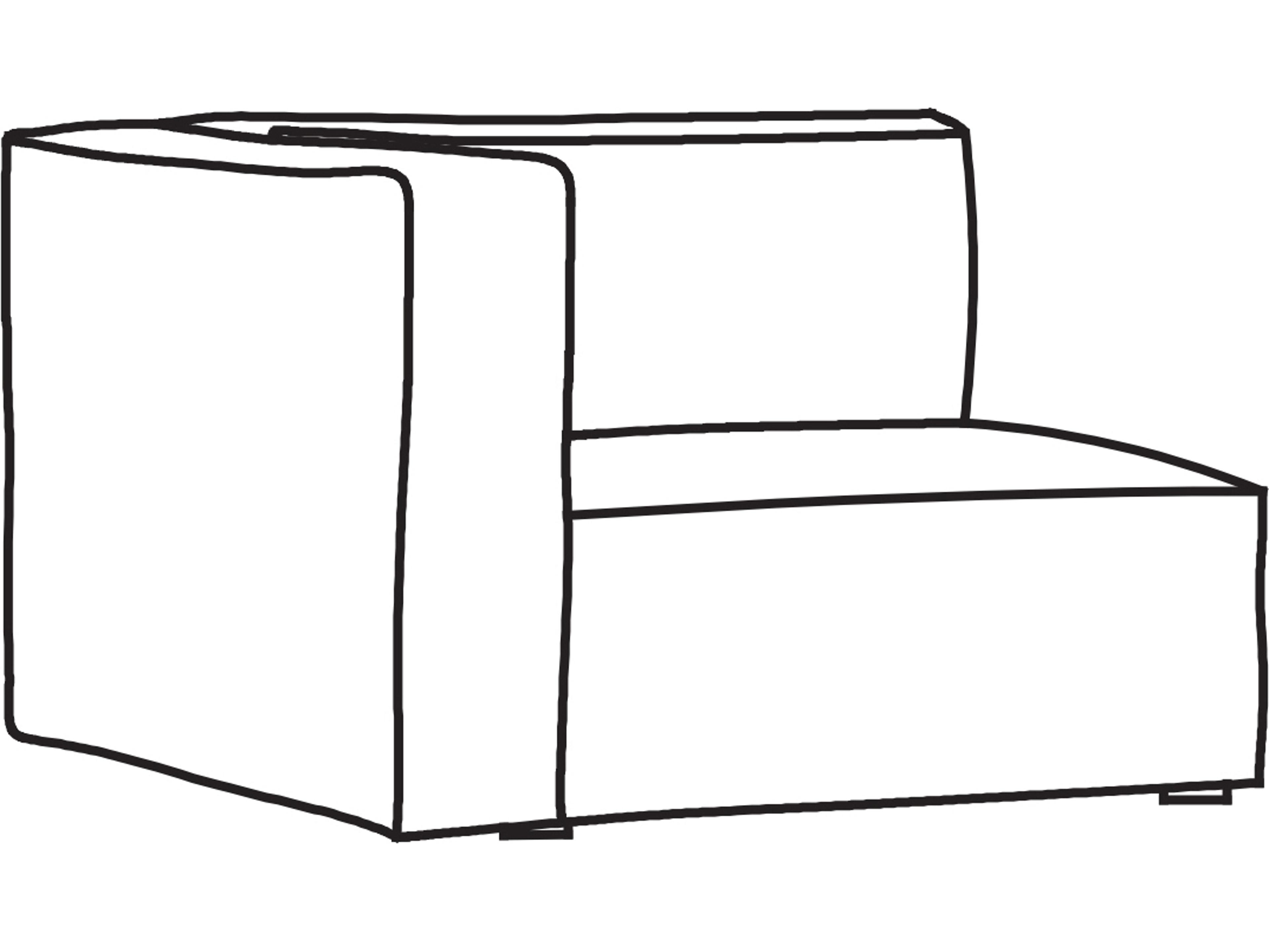 Arflex Marechiaro Unit with 1 High Armrest