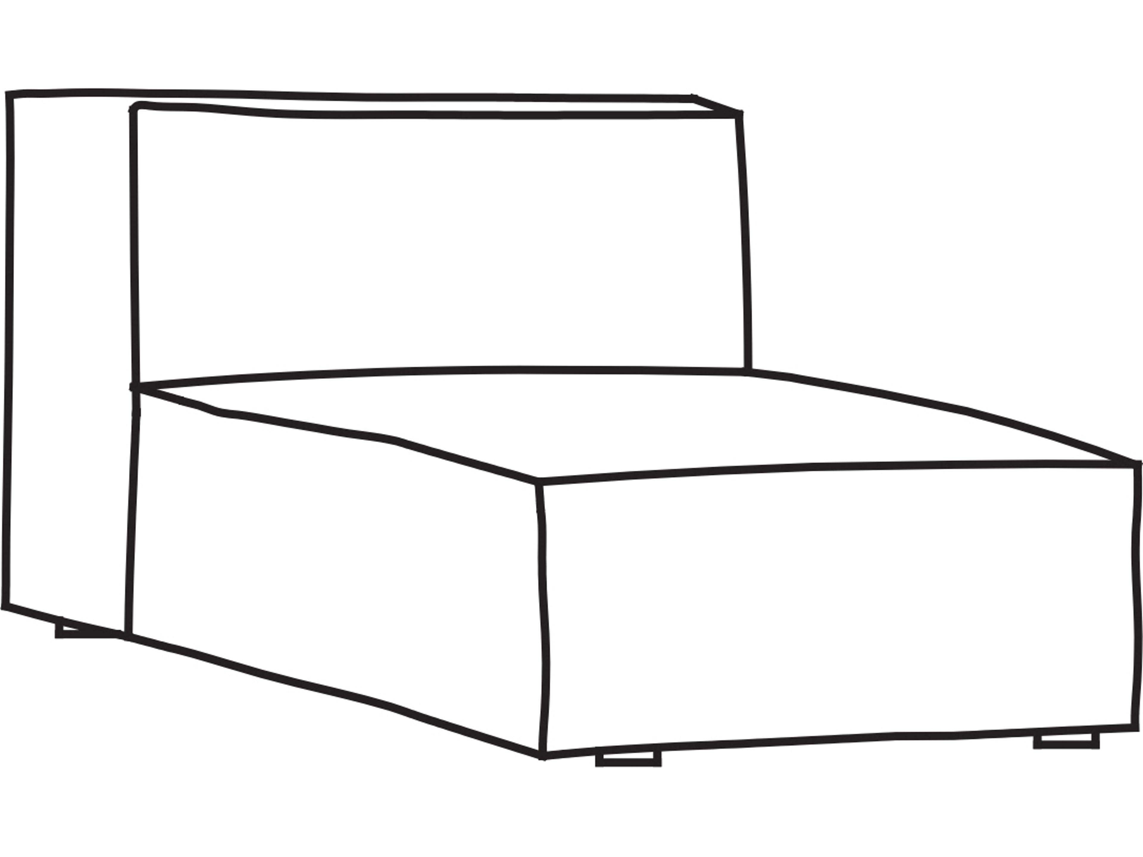 Arflex Marechiaro Unit without Armrests For Composition with Pouf