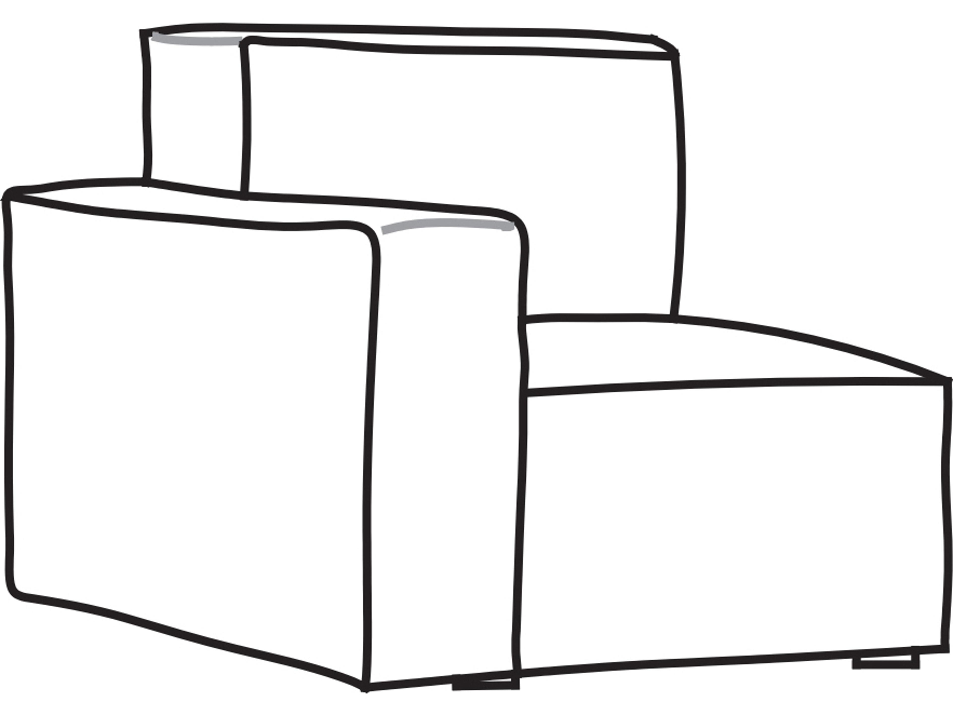 Arflex Marechiaro Unit with 1 Armrest