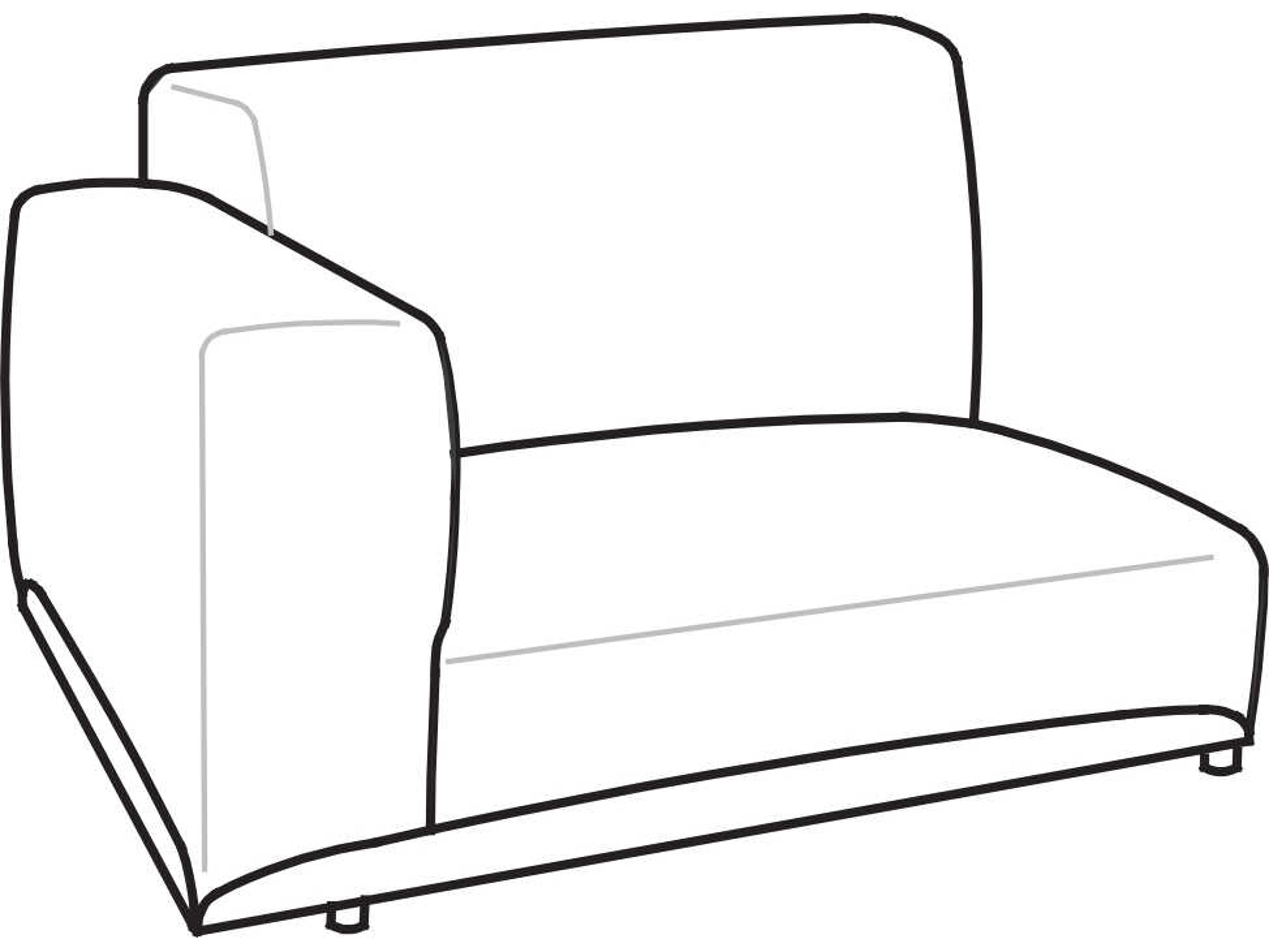 Arflex Claudine L Unit with 1 Armrest without Details