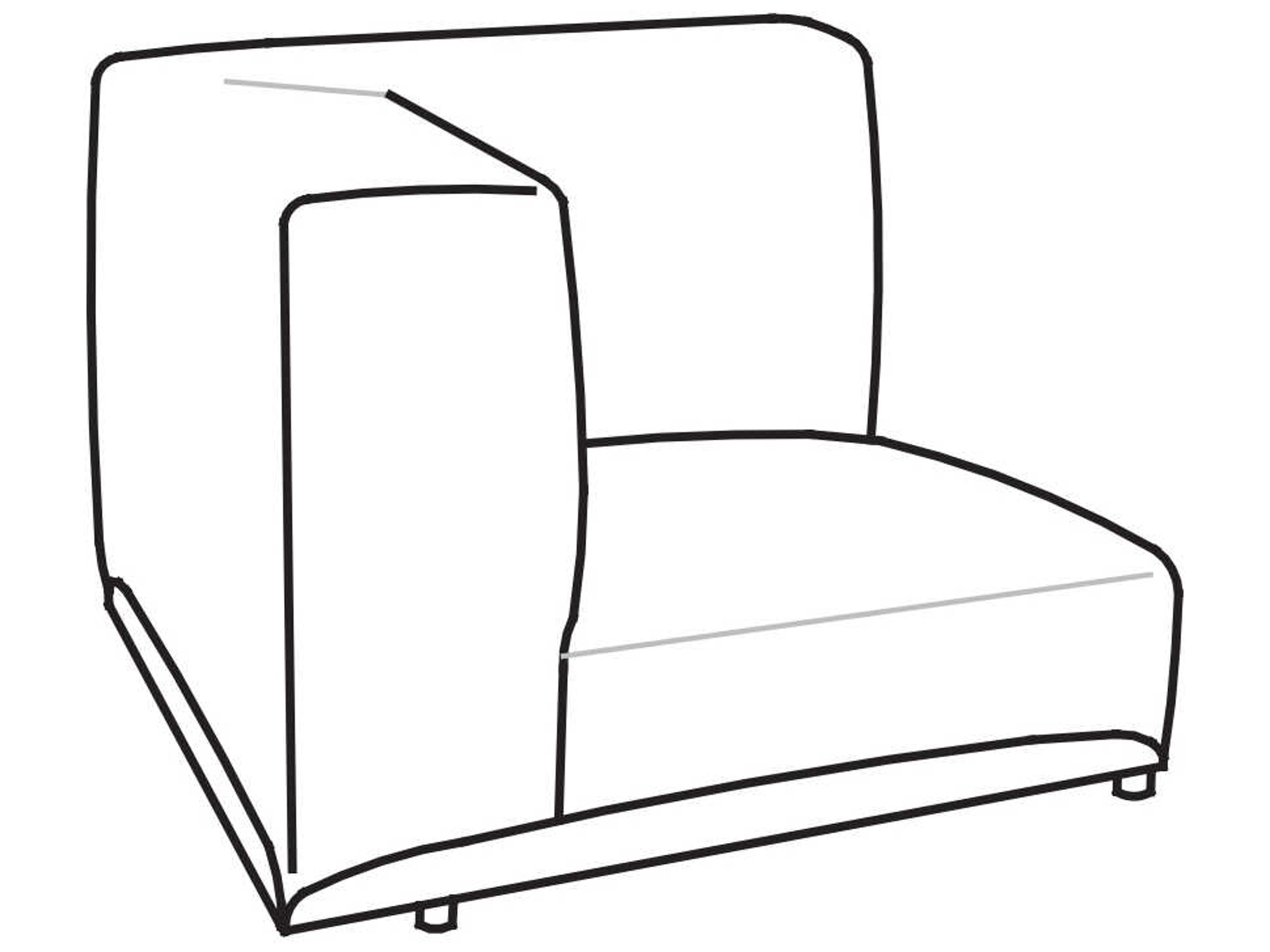 Arflex Claudine L Corner Unit with Wooden Details