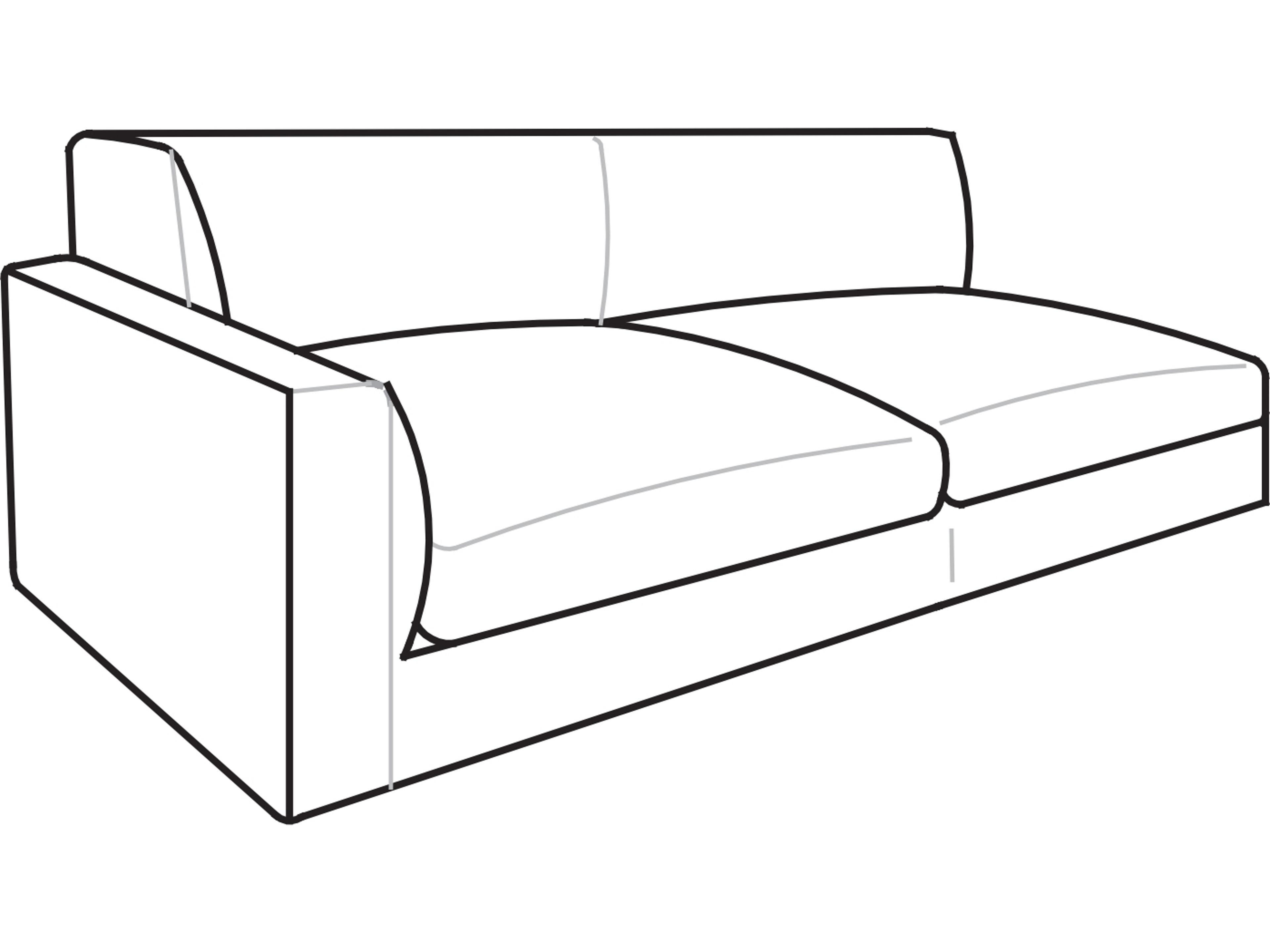 Arflex Rendez-Vous D.95 Unit with 1 Low Armrest