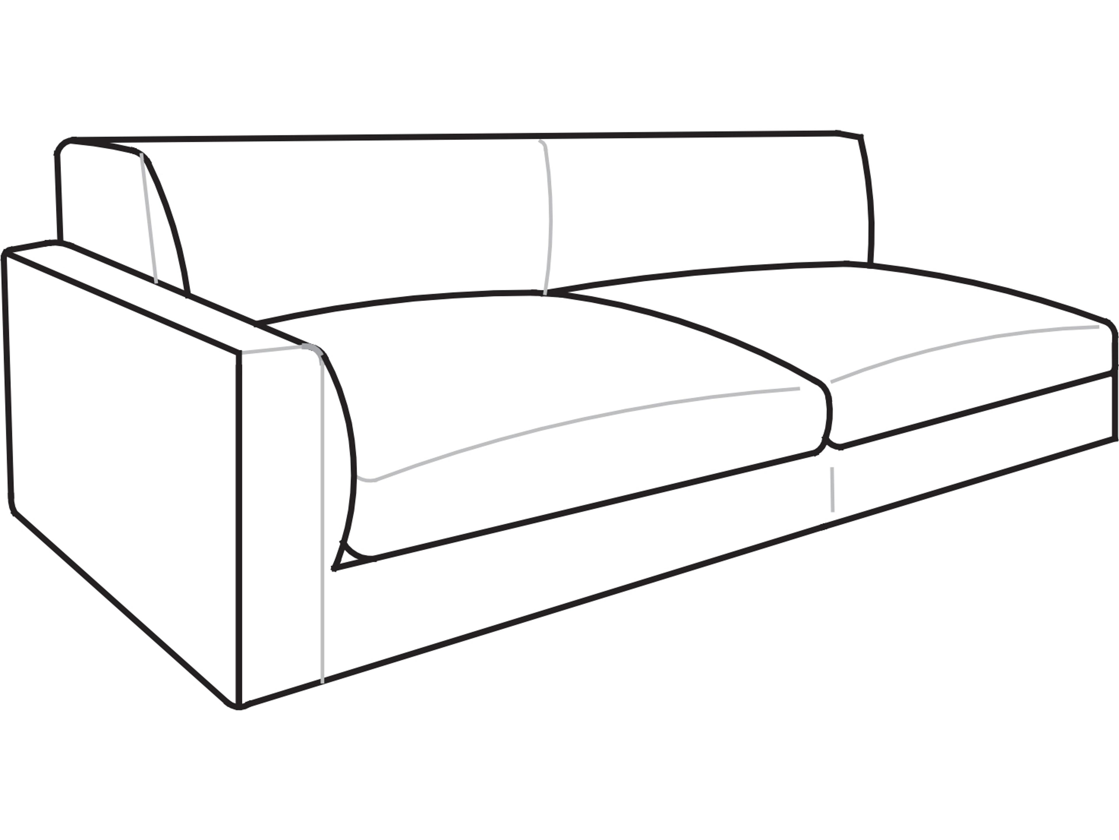 Arflex Rendez-Vous D.95 Unit with 1 Low Armrest
