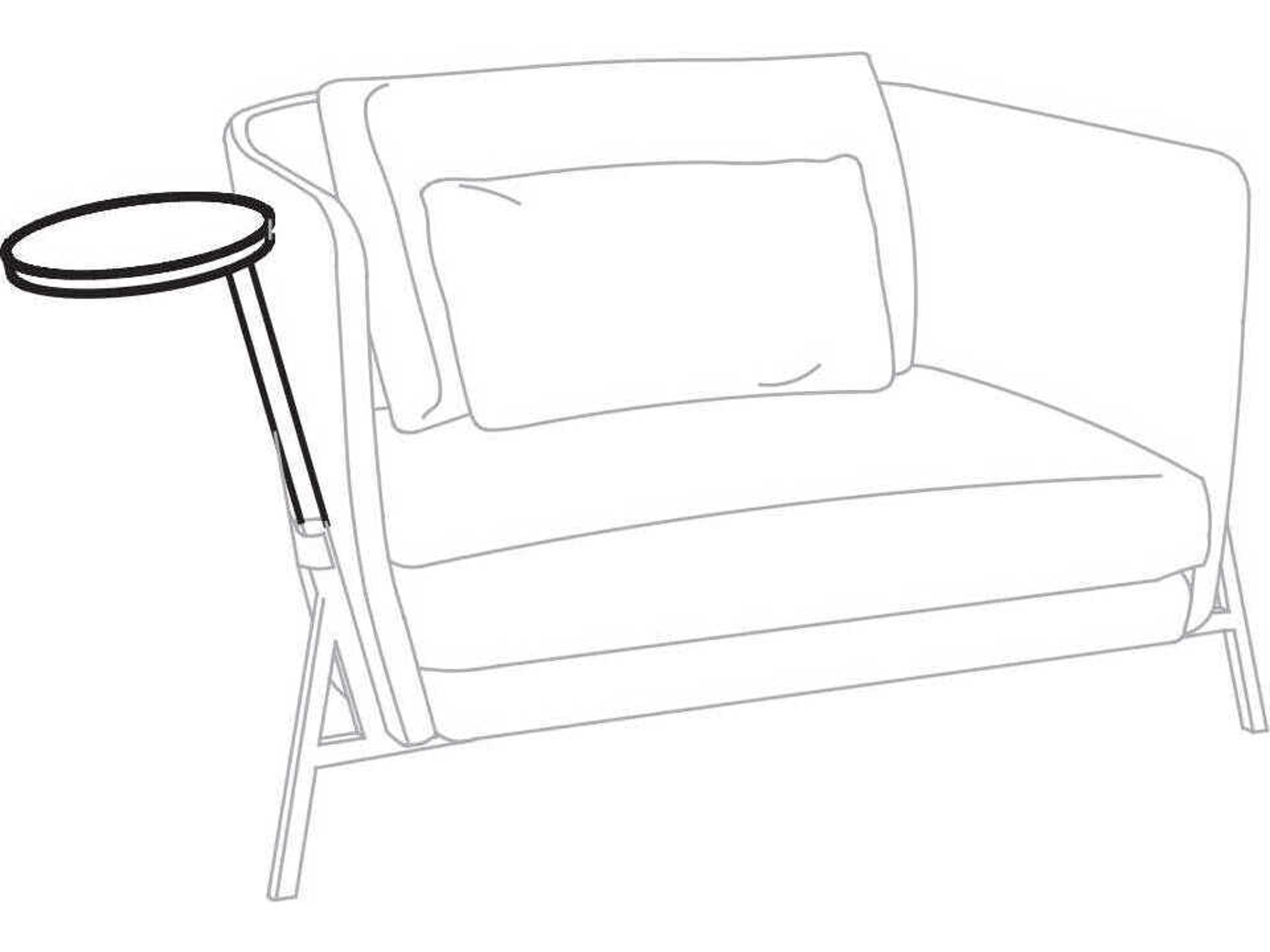 Arflex Cradle Round Metal End Table