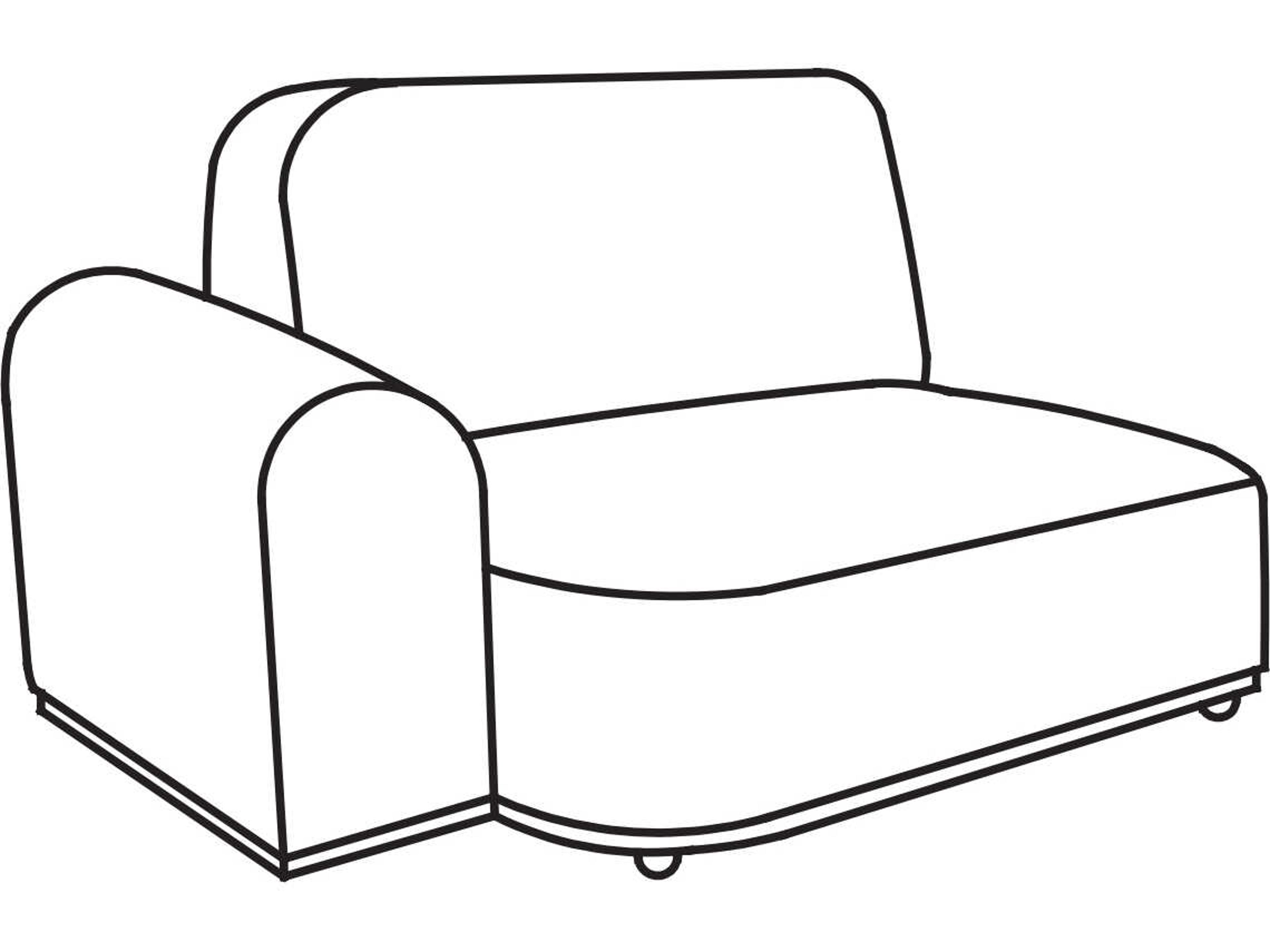 Arflex Arcolor Unit 1 Armrest Pipping Same Fabric