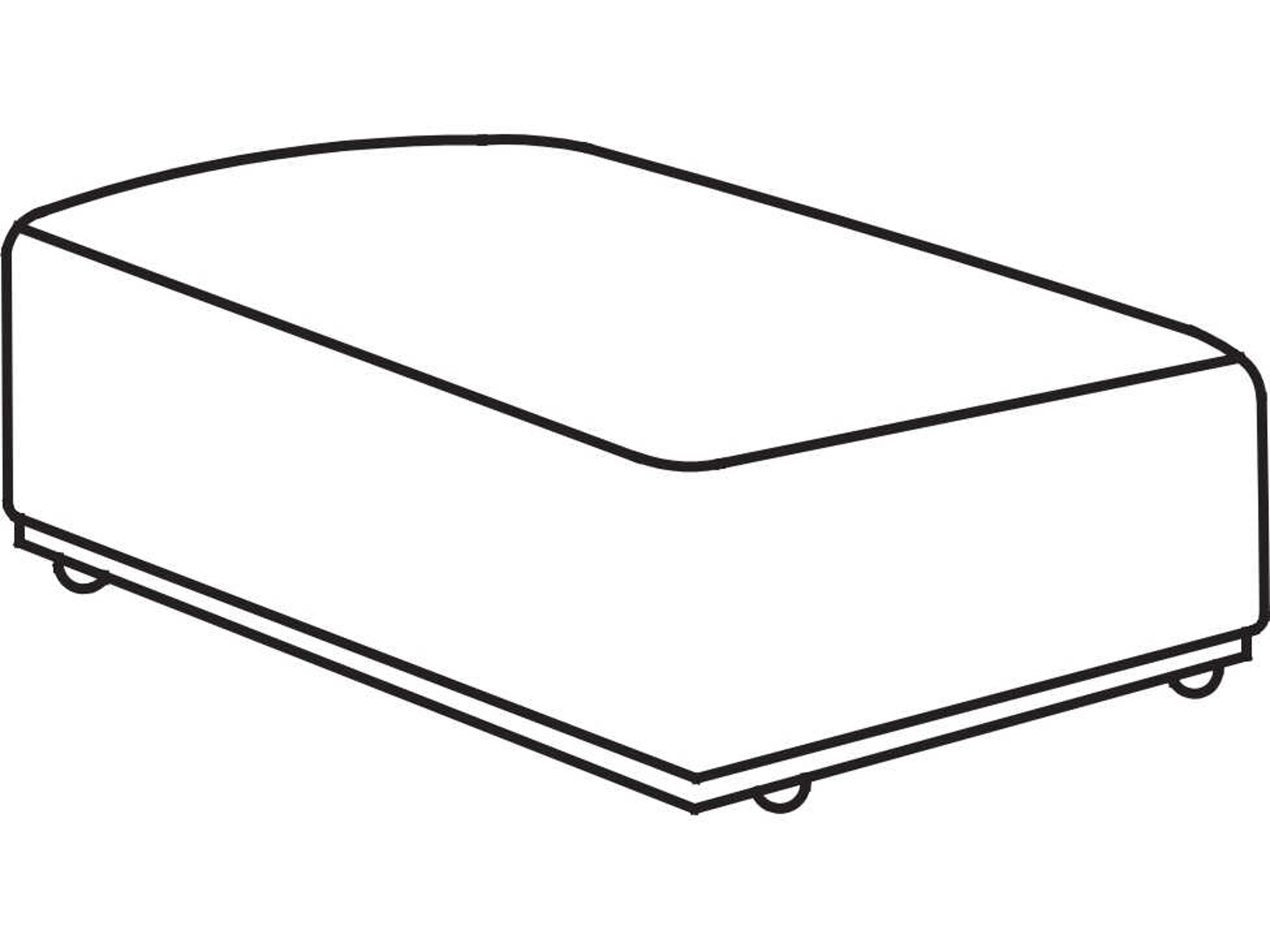 Arflex Arcolor Pouf for Isle Units without Piping