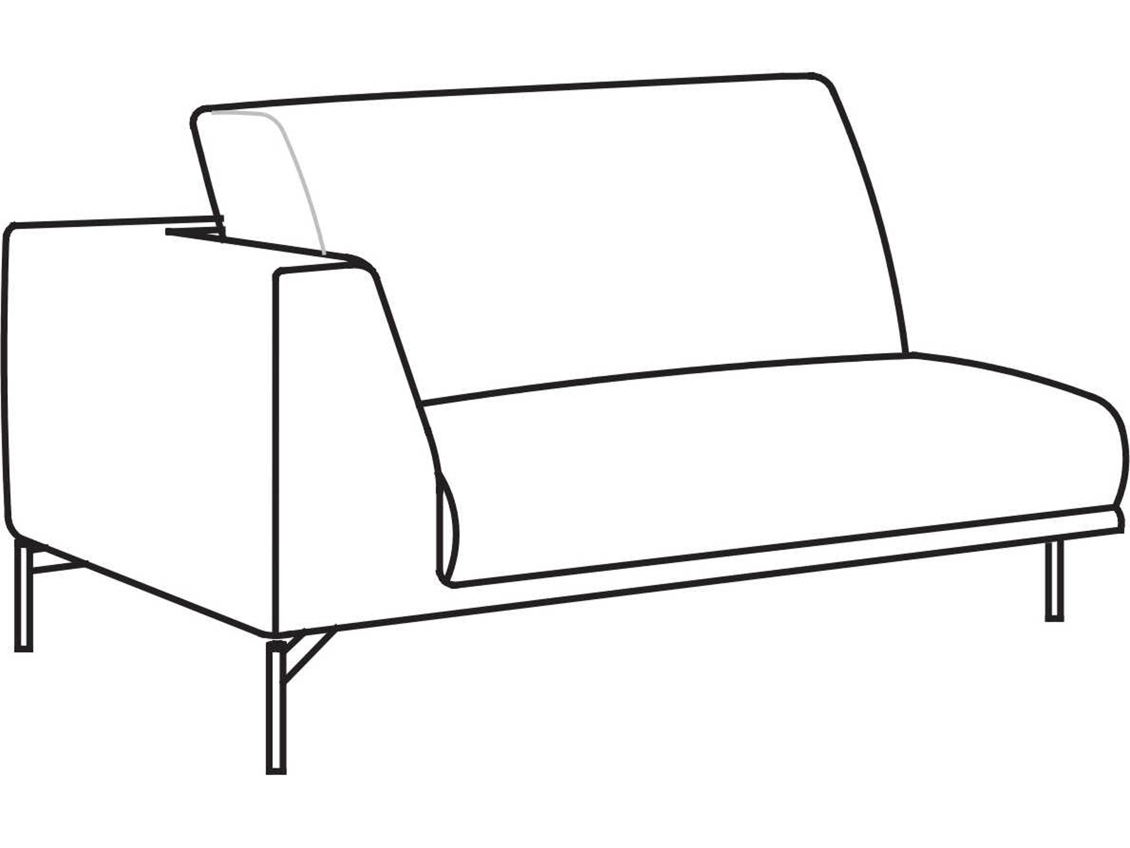 Arflex Hollywood Unit with 1 Armrest