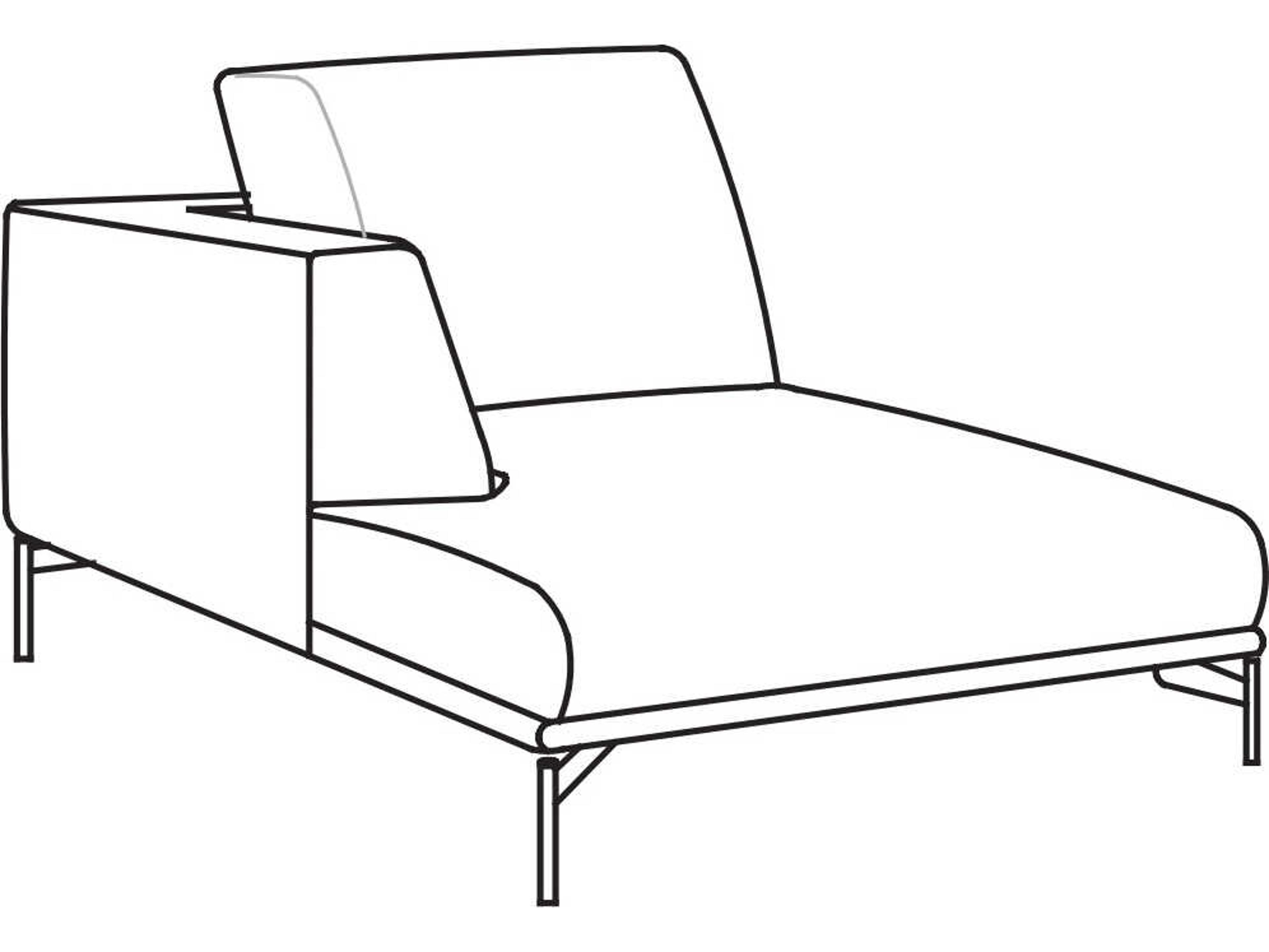 Arflex Hollywood Upholstered Chaise