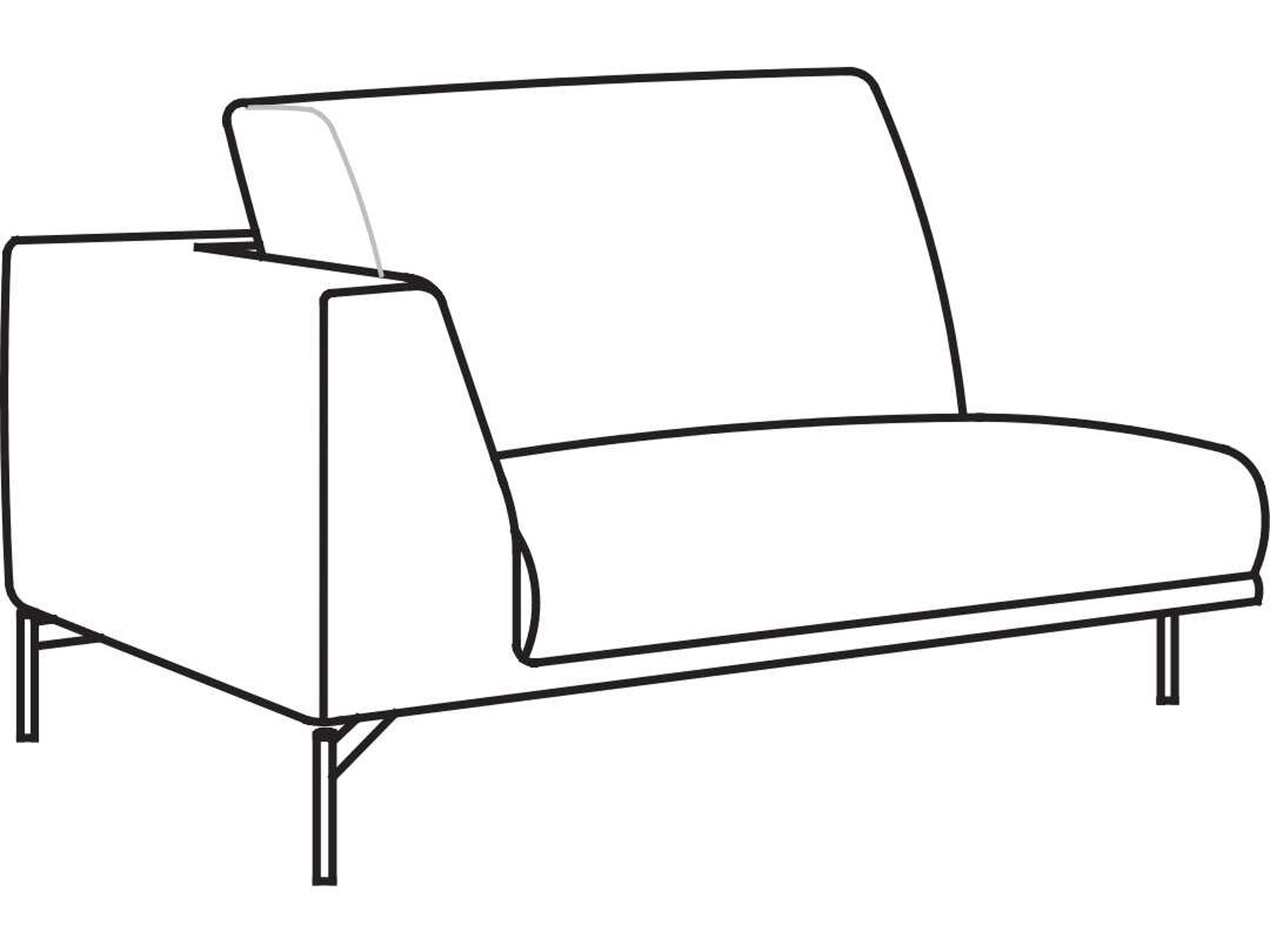 Arflex Hollywood Unit with 1 Armrest