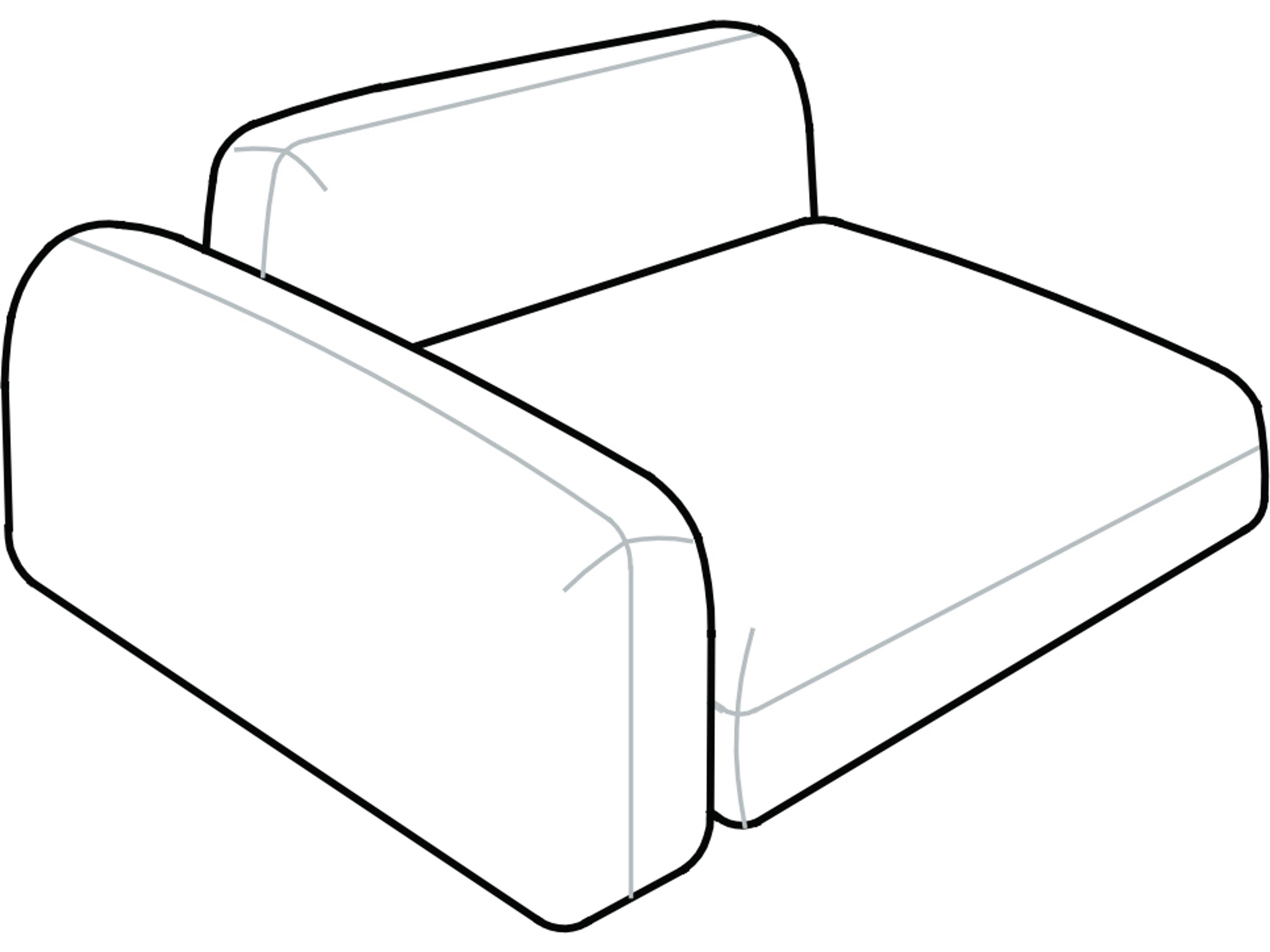 Arflex Tokio Unit with 1 Armrest