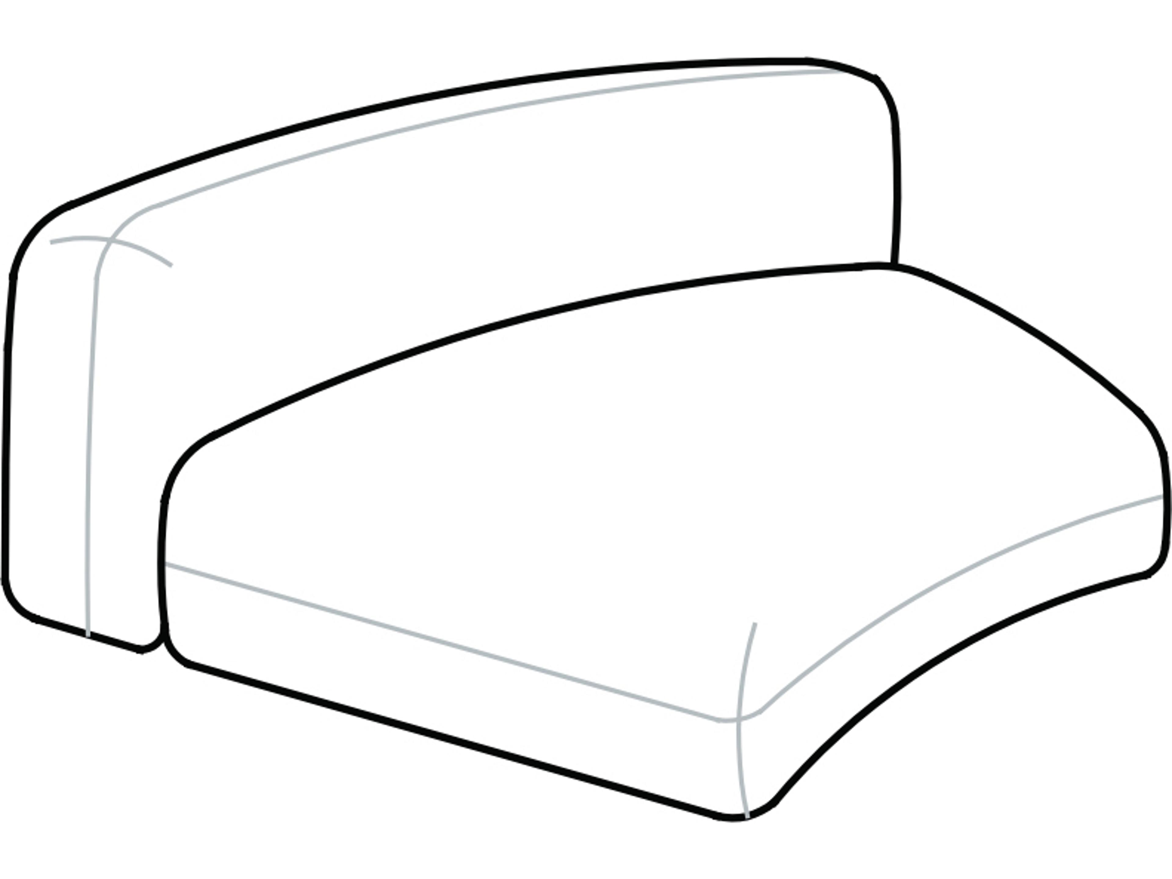 Arflex Tokio Curved Unit without 1 Armrest