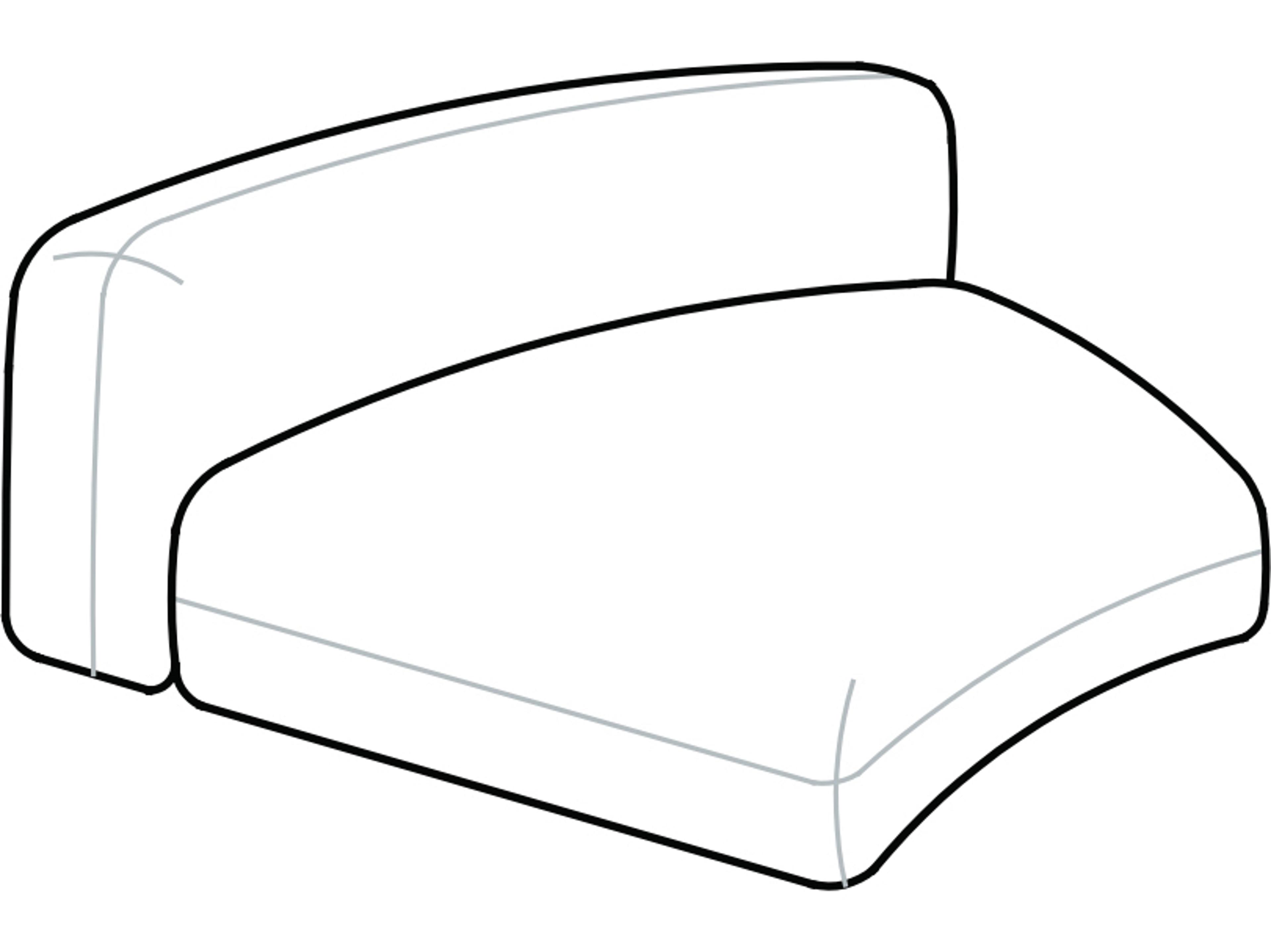 Arflex Tokio Curved Unit without 1 Armrest