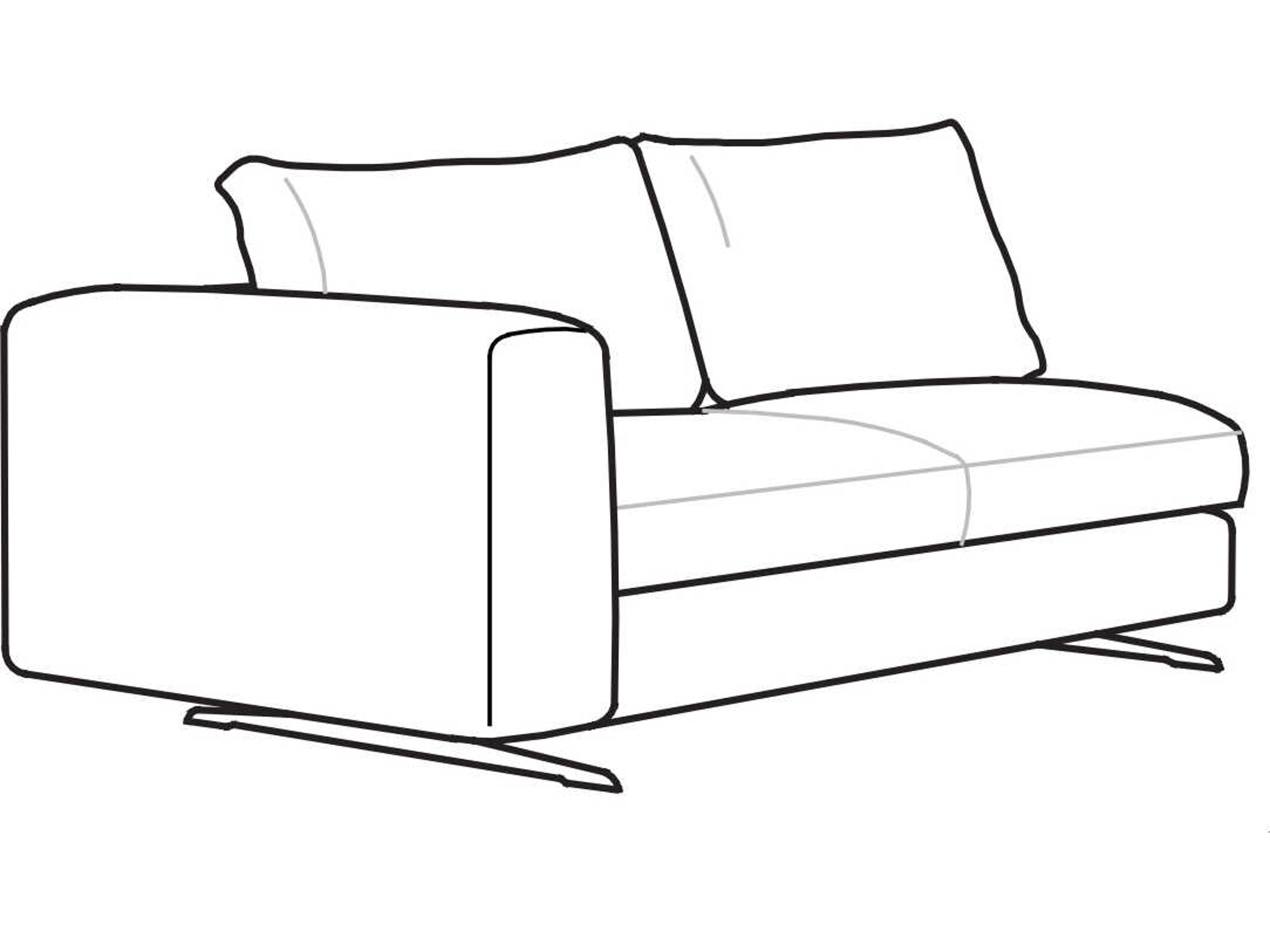 Arflex Lee Unit with 1 Armrest