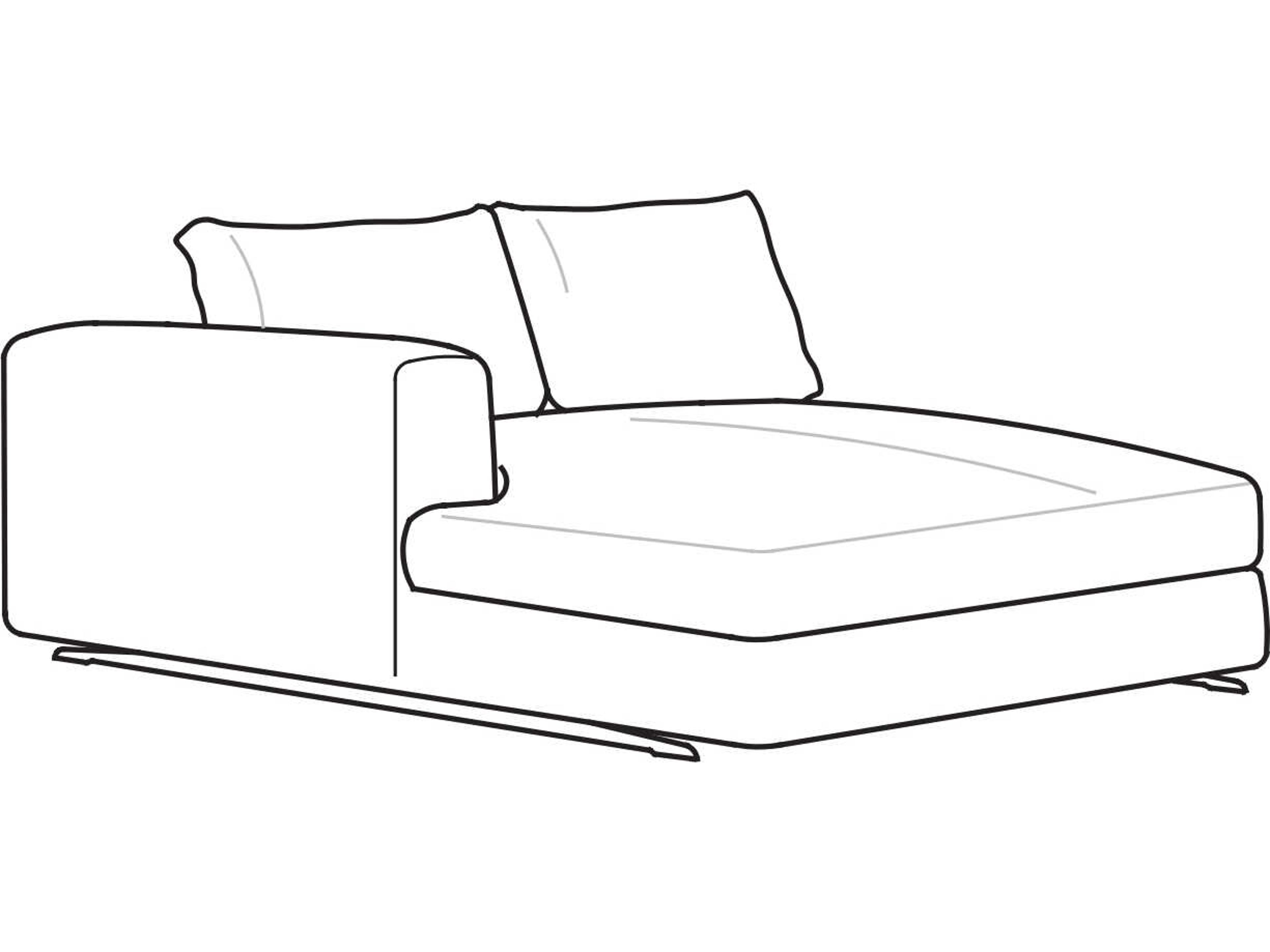 Arflex Lee Upholstered Chaise