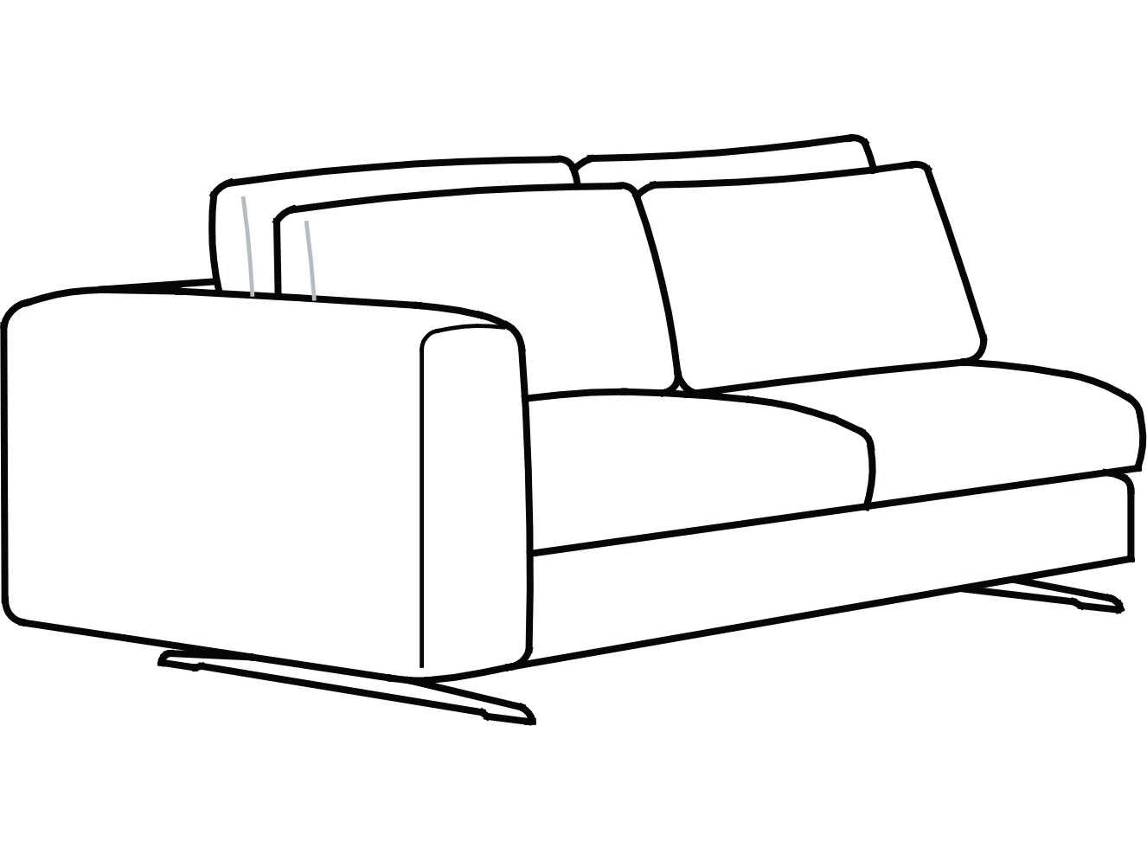 Arflex Leenus Unit with 1 Armrest