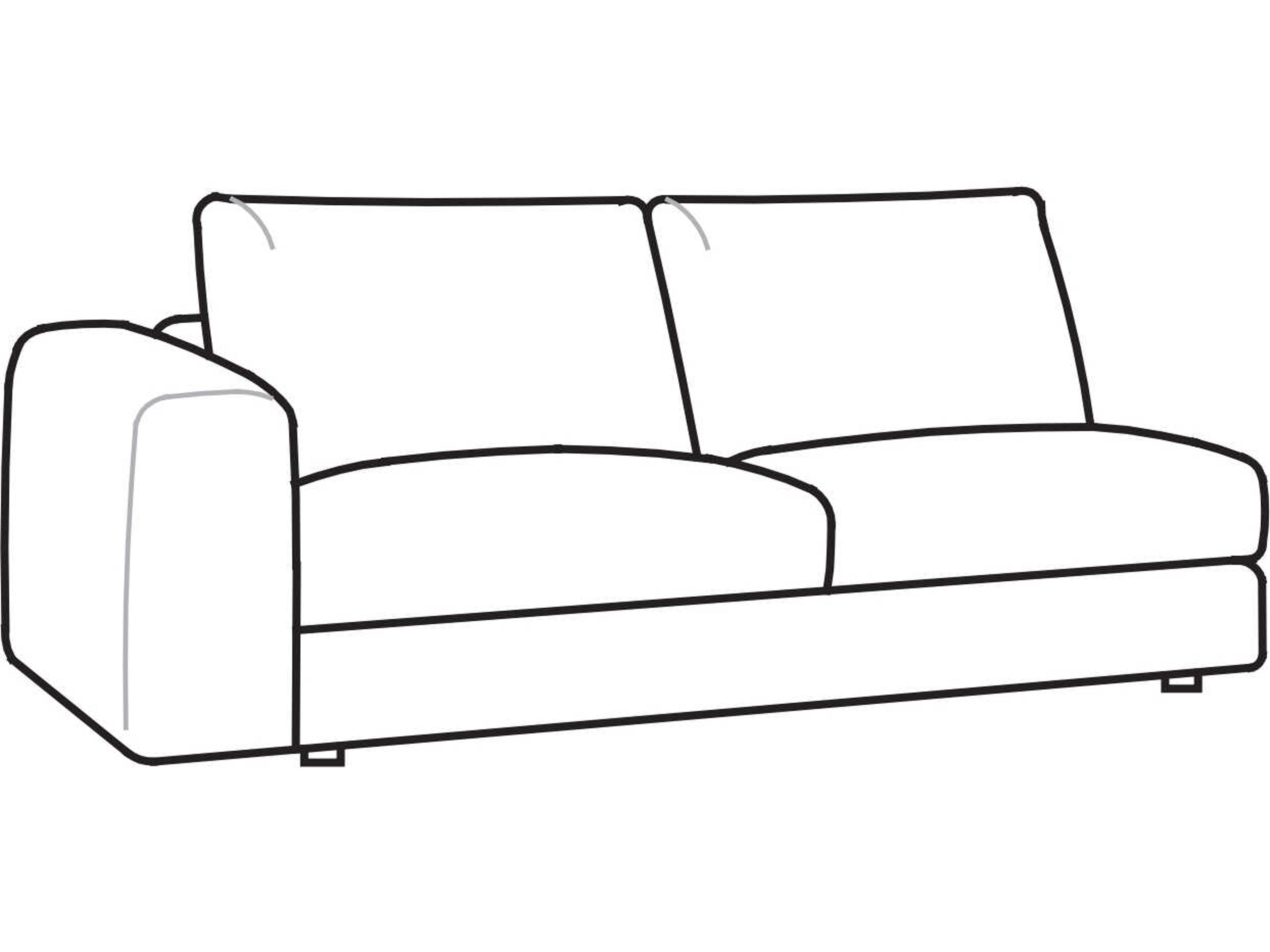 Arflex Low Land Unit with 1 High Armrest