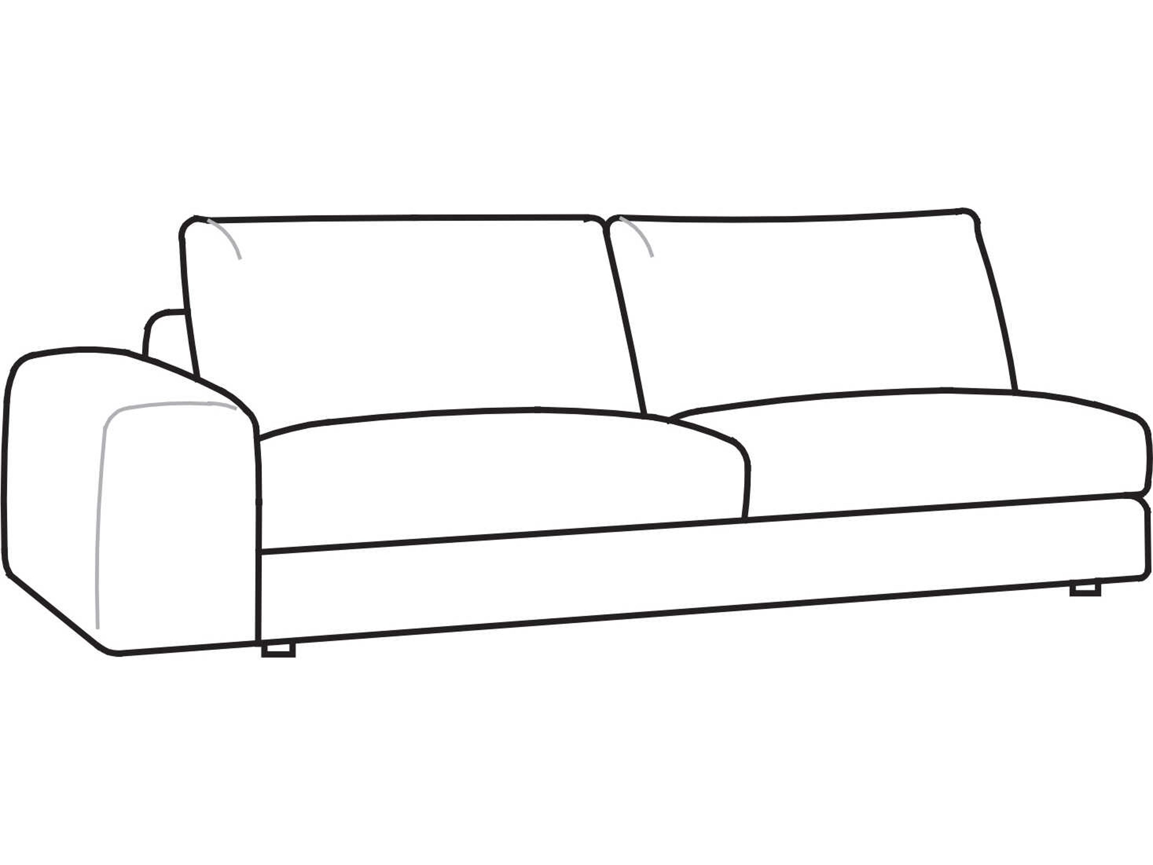 Arflex Low Land Unit with 1 Standard Armrest