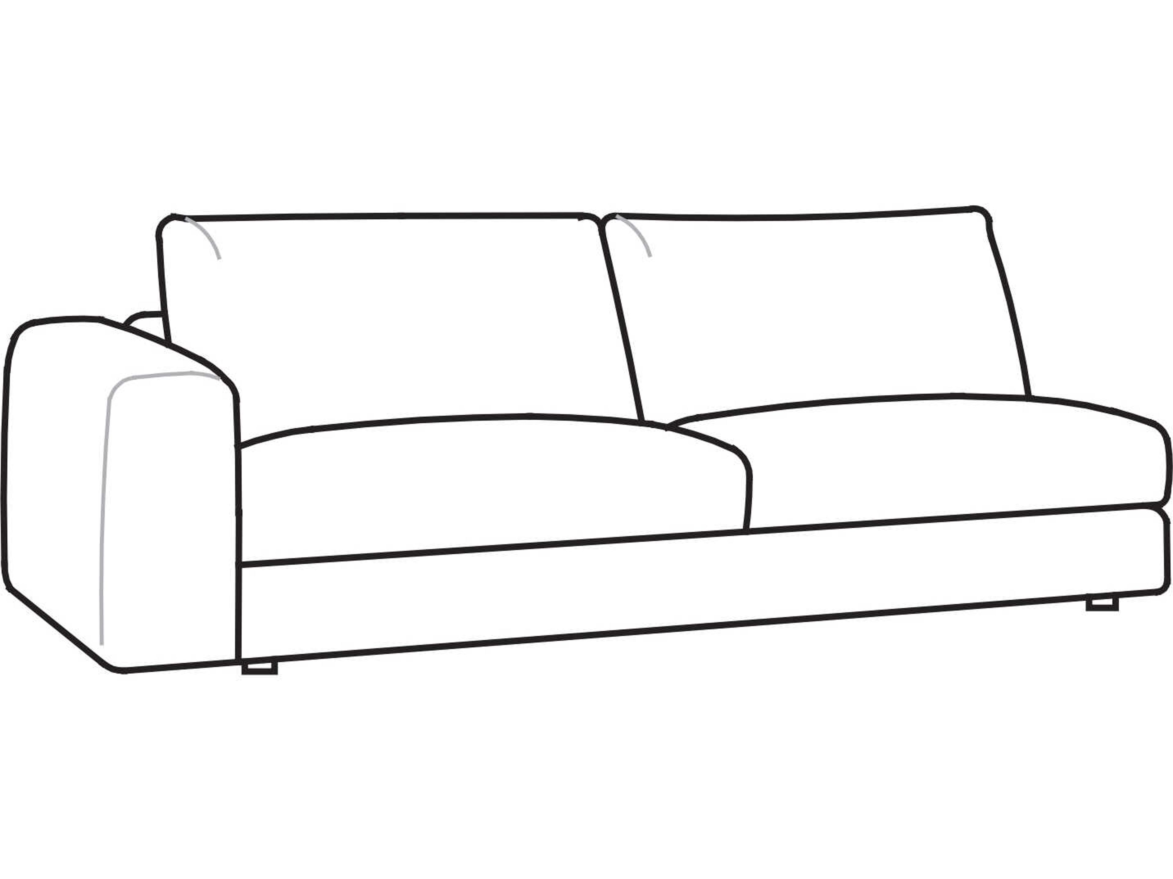 Arflex Low Land Unit with 1 High Armrest