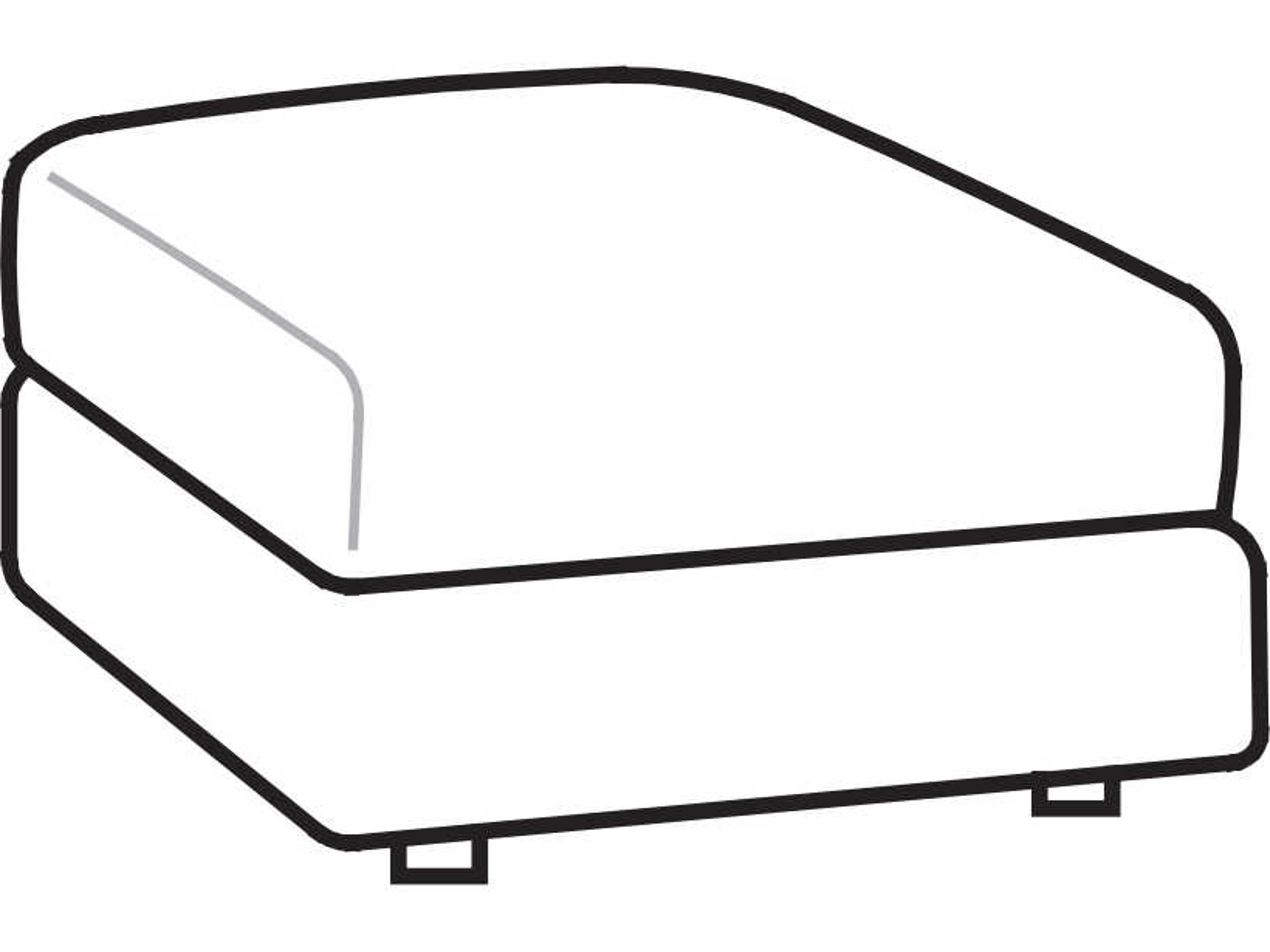 Arflex Low Land Upholstered Ottoman