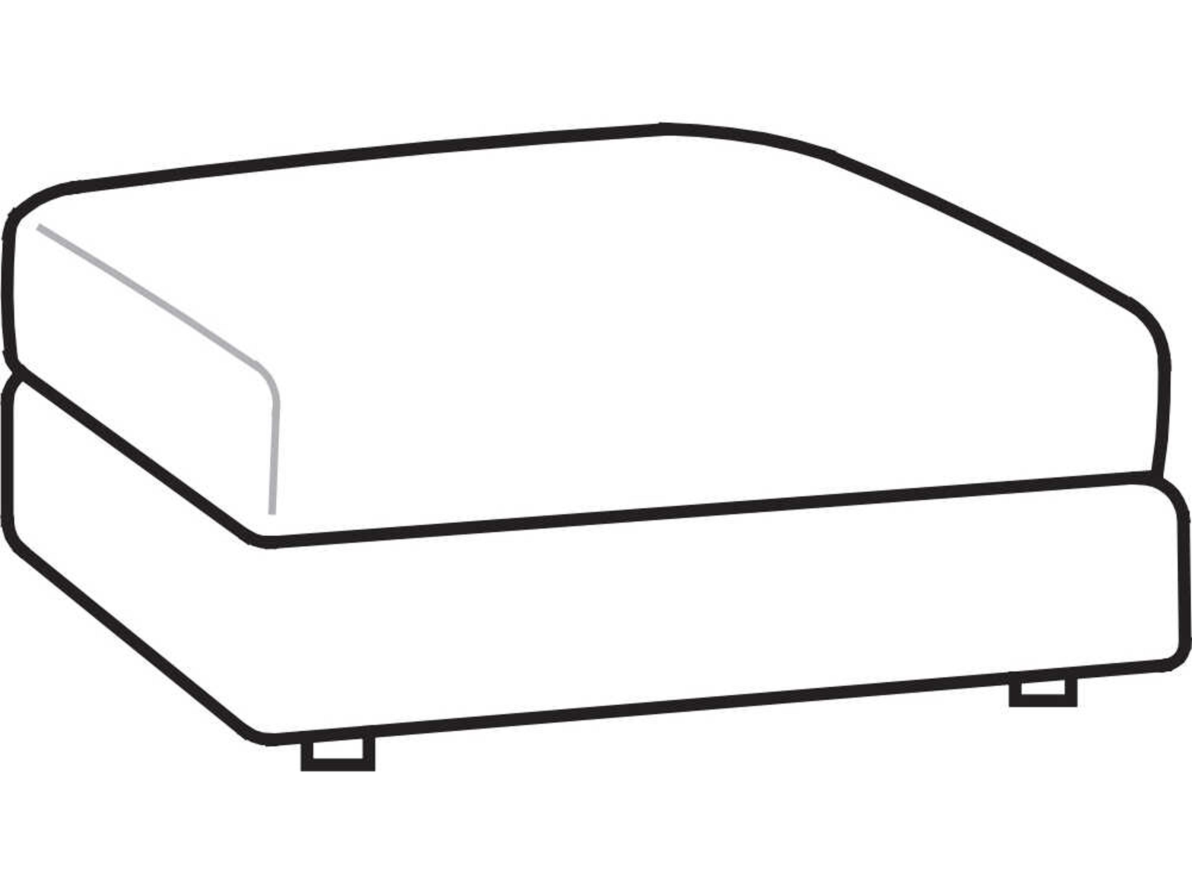 Arflex Low Land Upholstered Ottoman