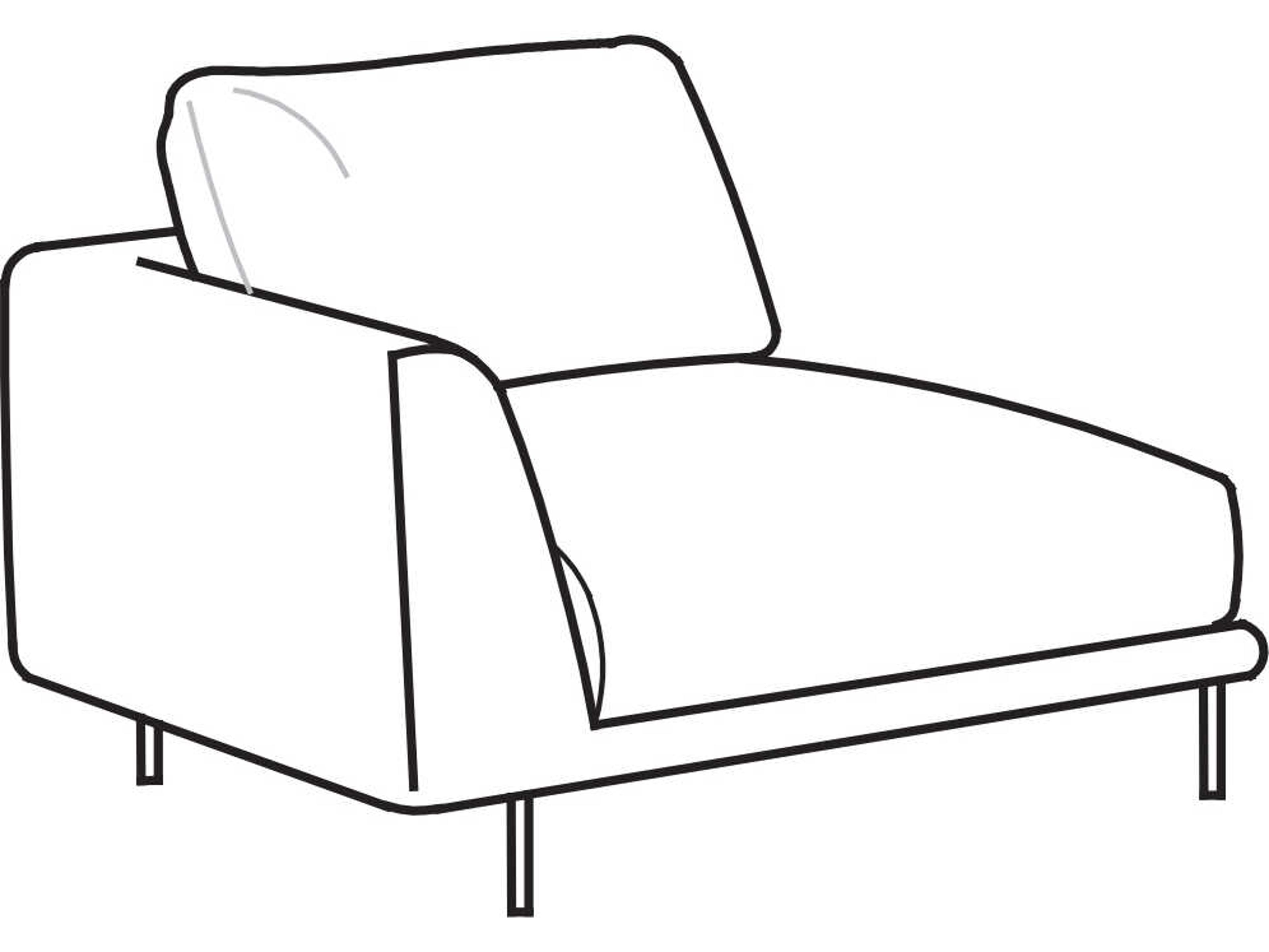 Arflex Bel Air Unit with 1 Armrest
