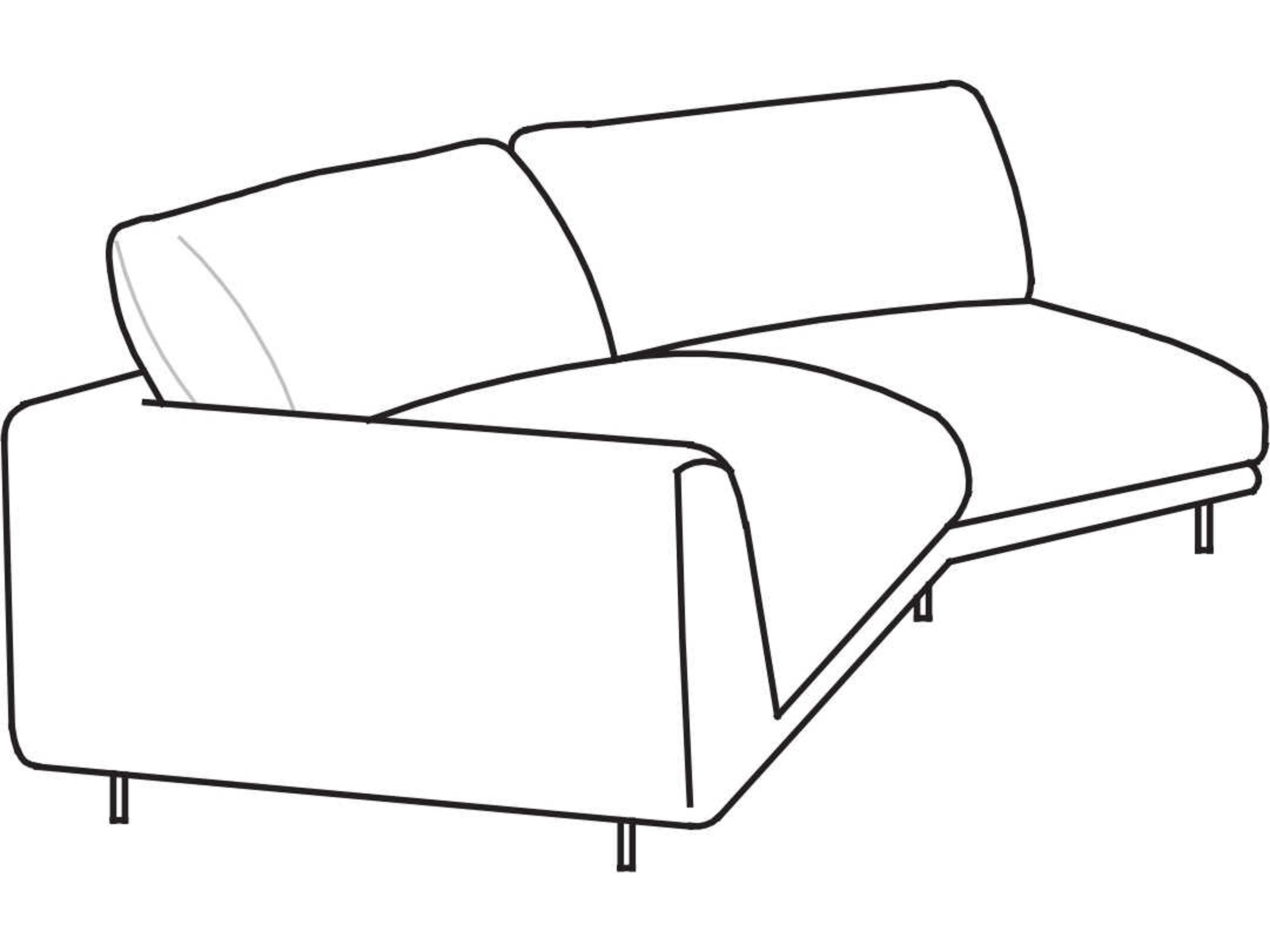 Arflex Bel Air Trapezoid Unit with 1 Armrest