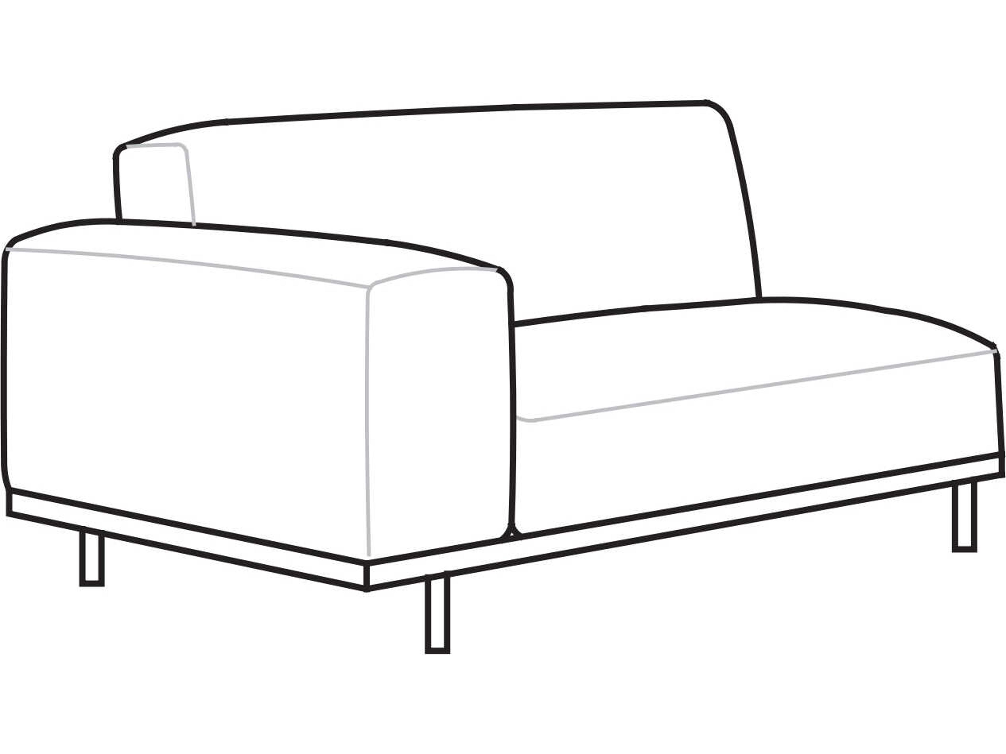 Arflex Naviglio Unit with 1 Armrest