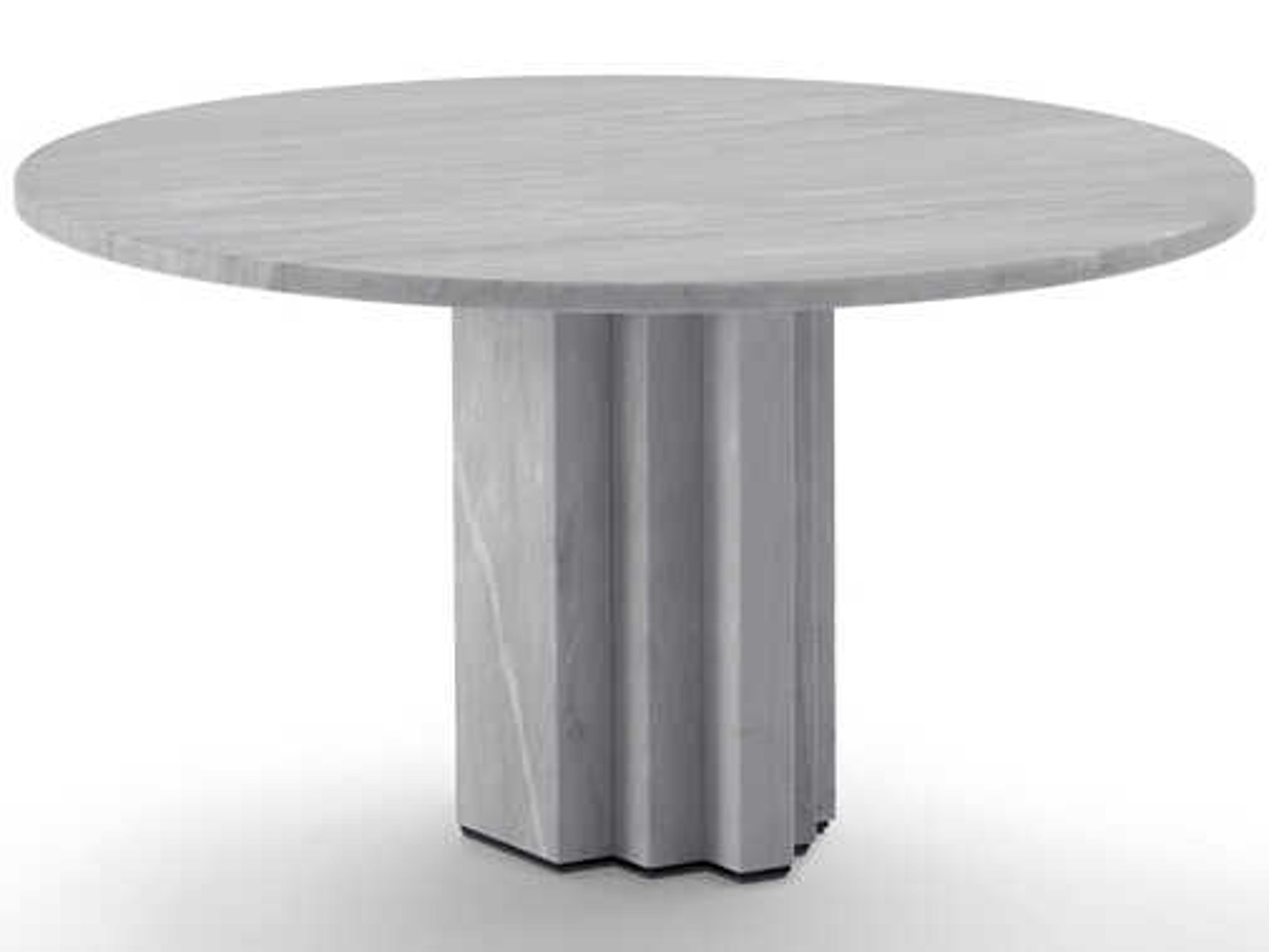 Arflex Scalea Round Bardiglio Marble End Table