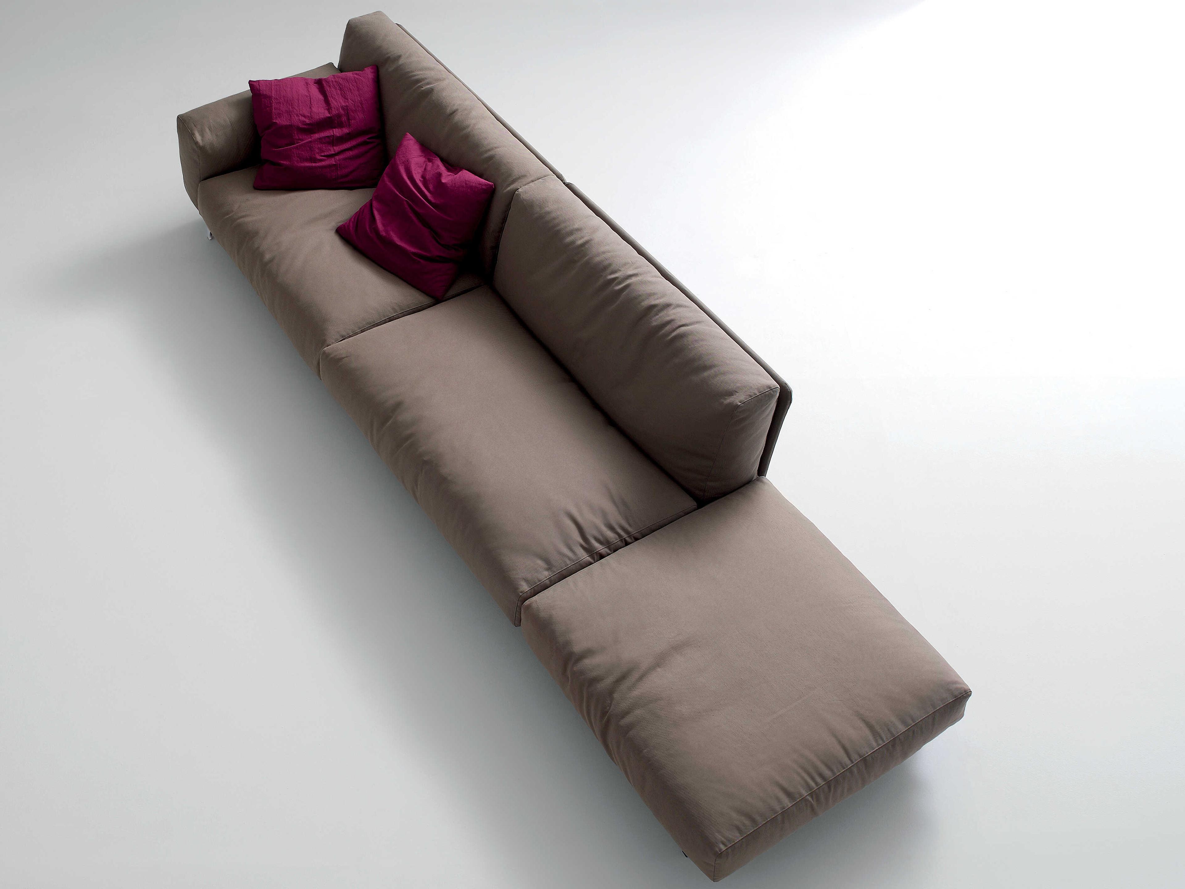 Arflex Frame Brown Upholstered Sectional Sofa