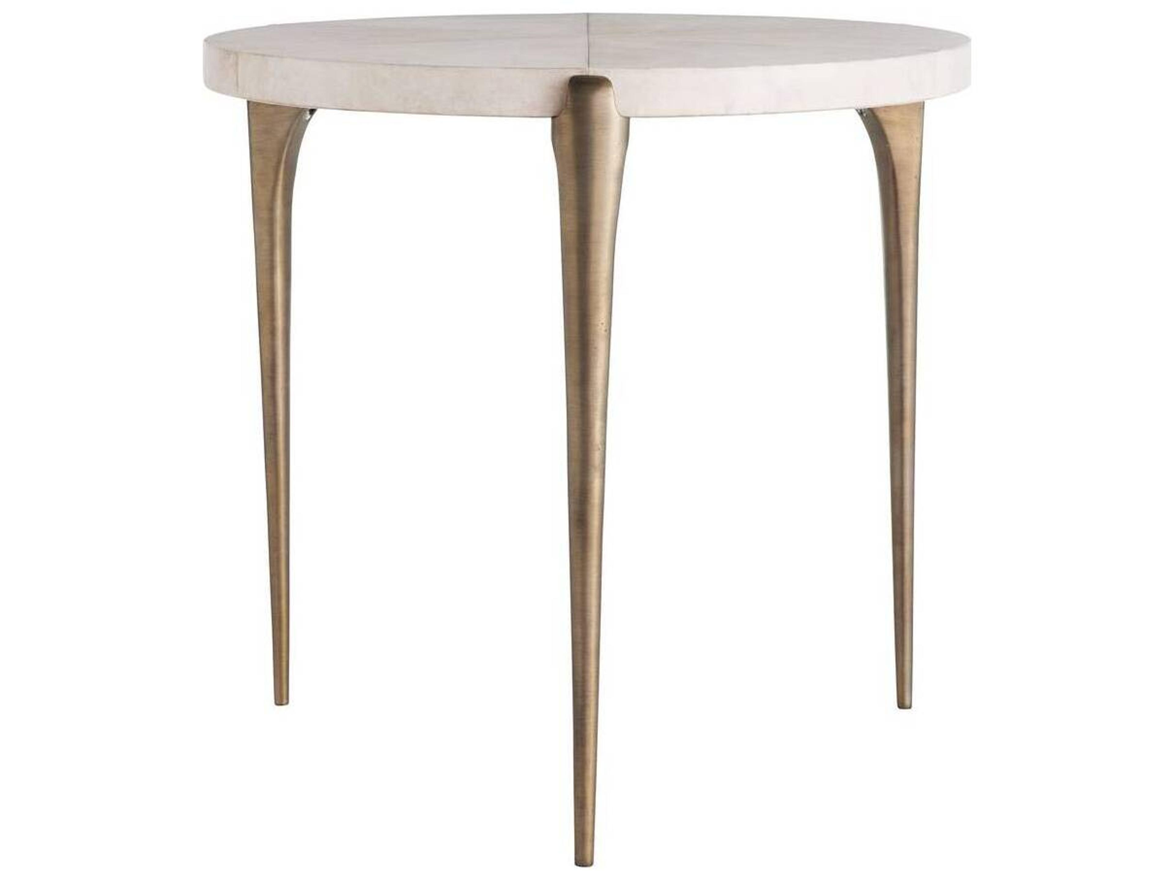 Arteriors Home June Round Dark Antique Brass End Table