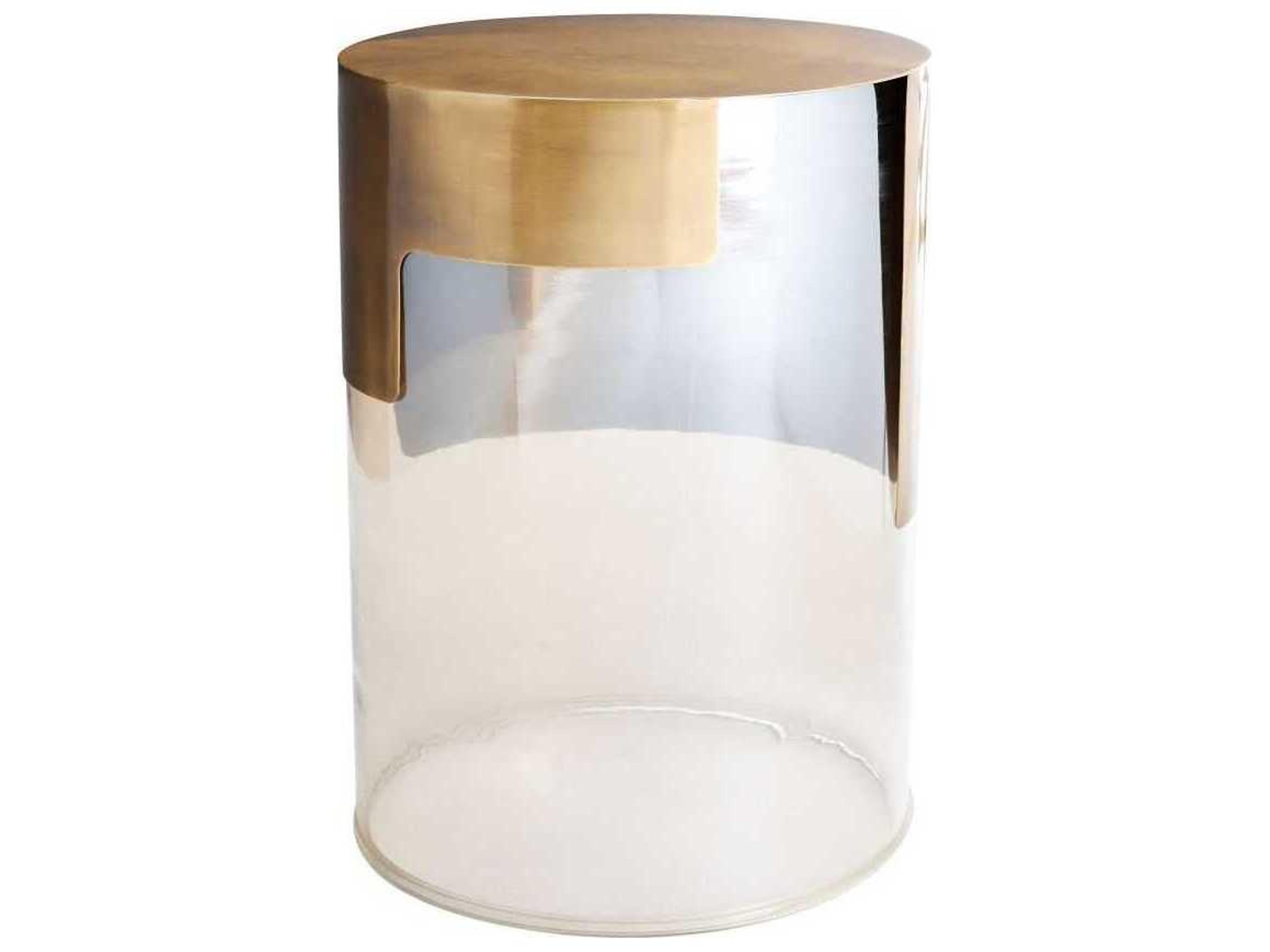 Arteriors Home Jesse Round Metal Smoke End Table
