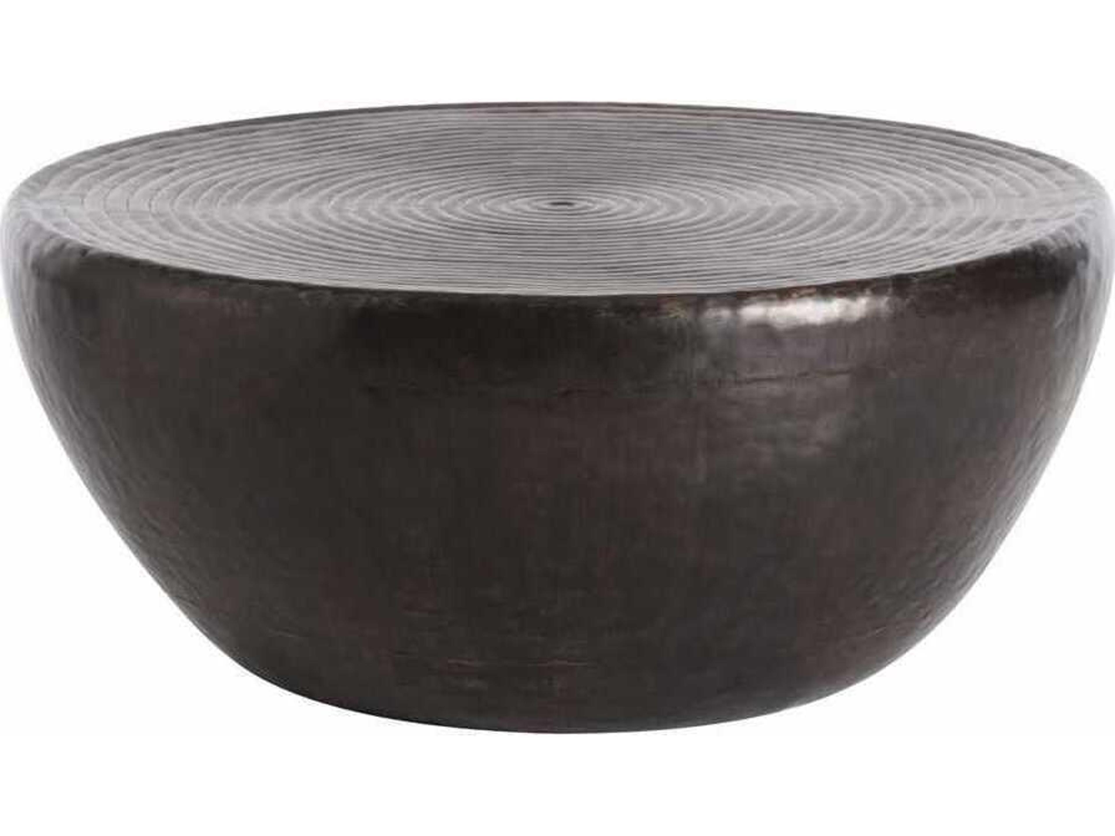 Arteriors Home Clint Round Metal Antique Bronze Coffee Table