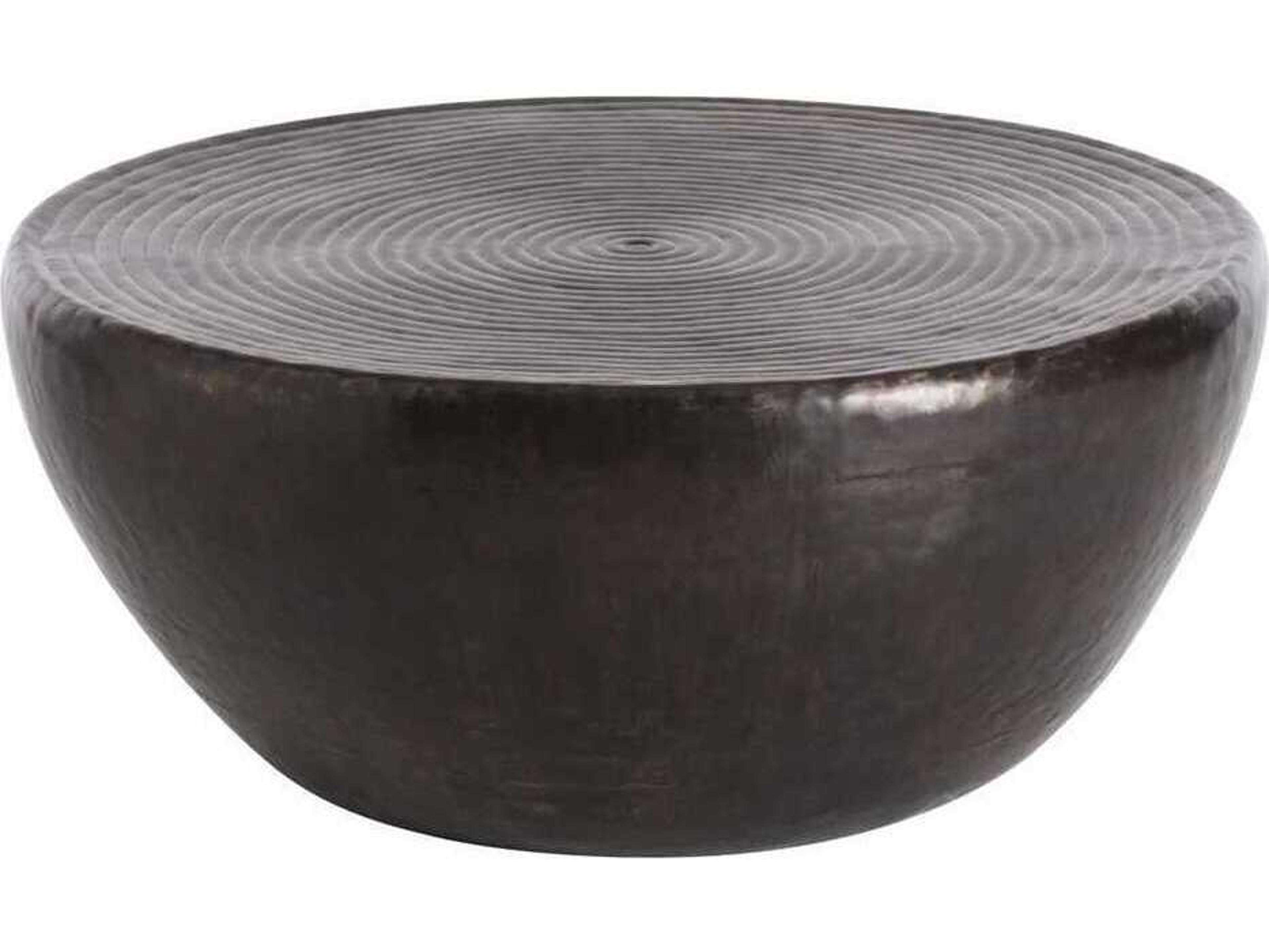 Arteriors Home Clint Round Metal Antique Bronze Coffee Table