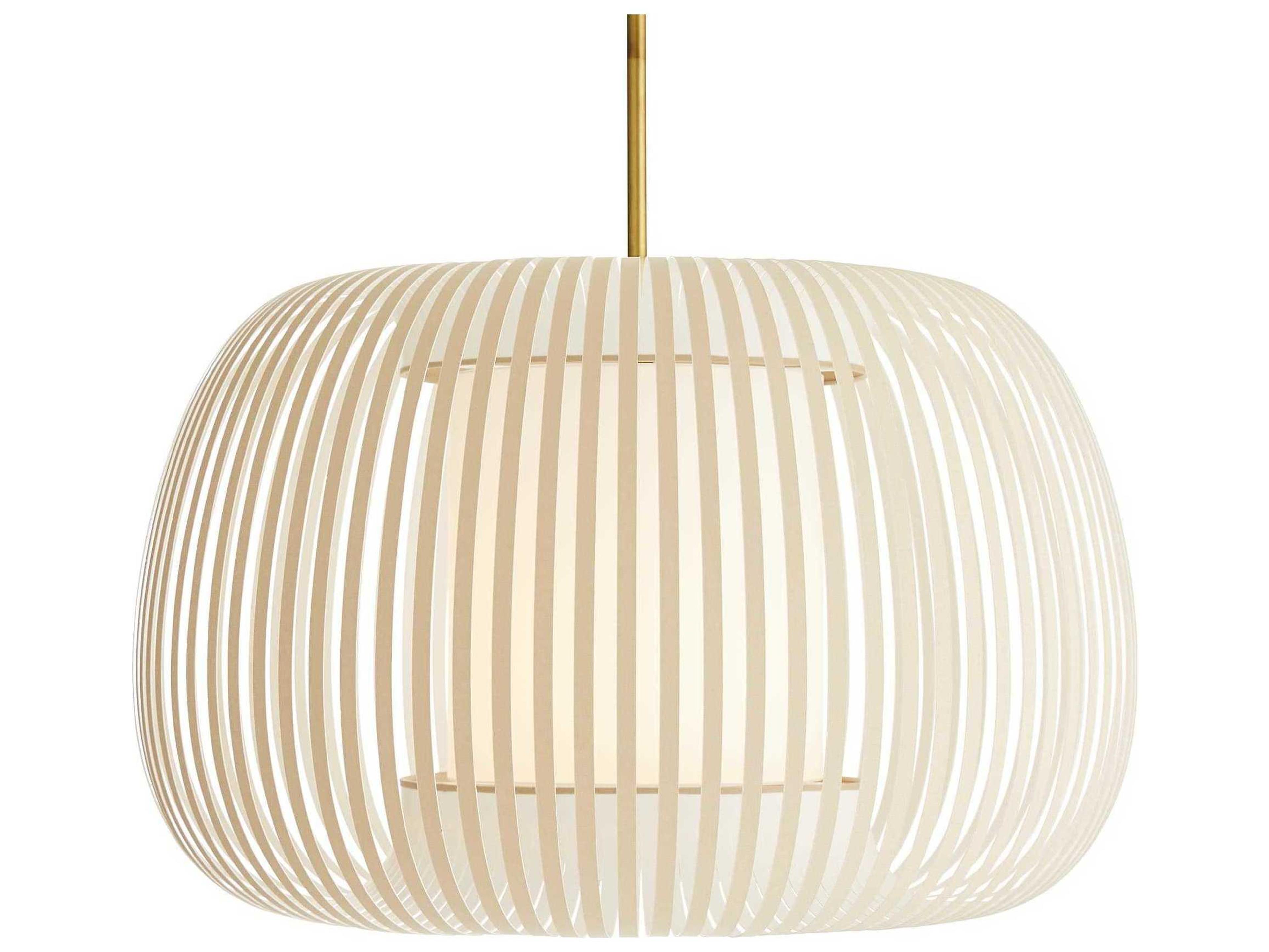 Arteriors Home Mia 1-Light Beige Off White Drum Linear Pendant