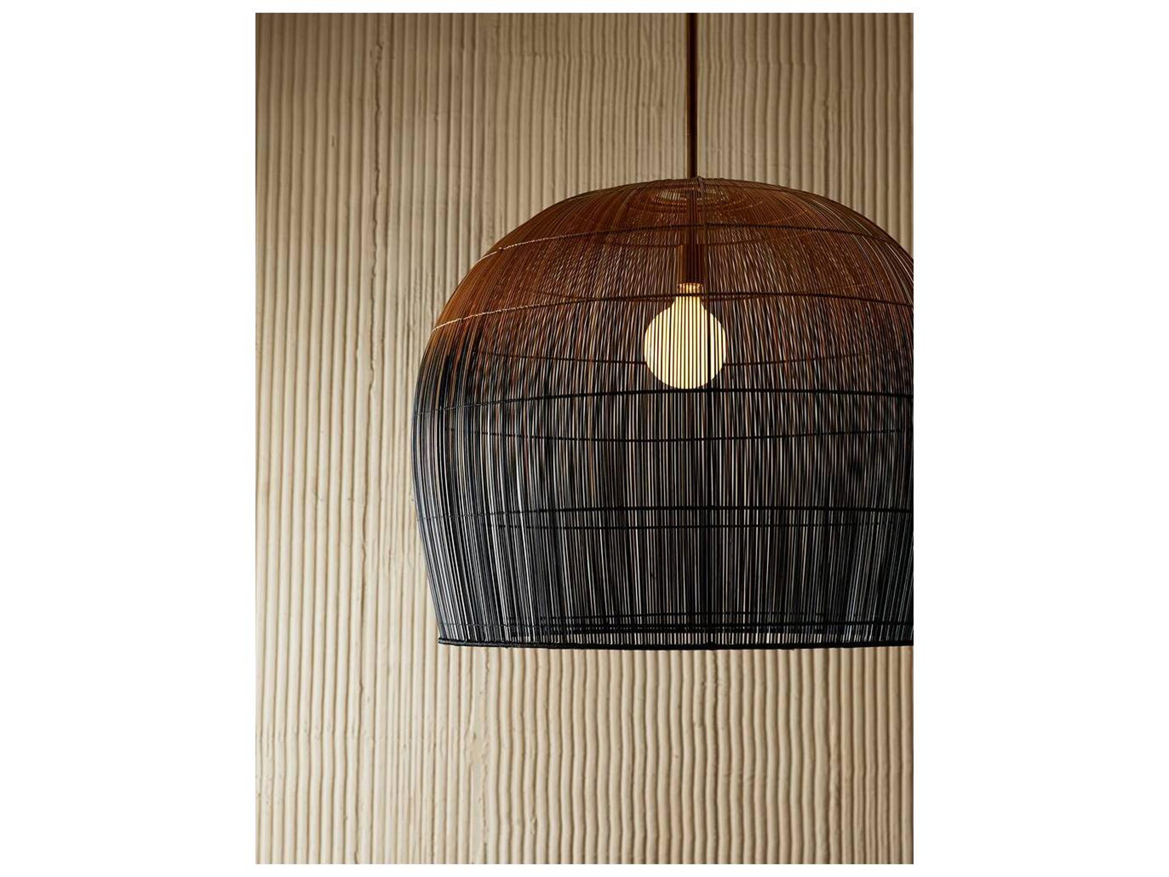 Arteriors Home Swami 1-Light Natural And Black Ombre Brass Bowl Linear Pendant