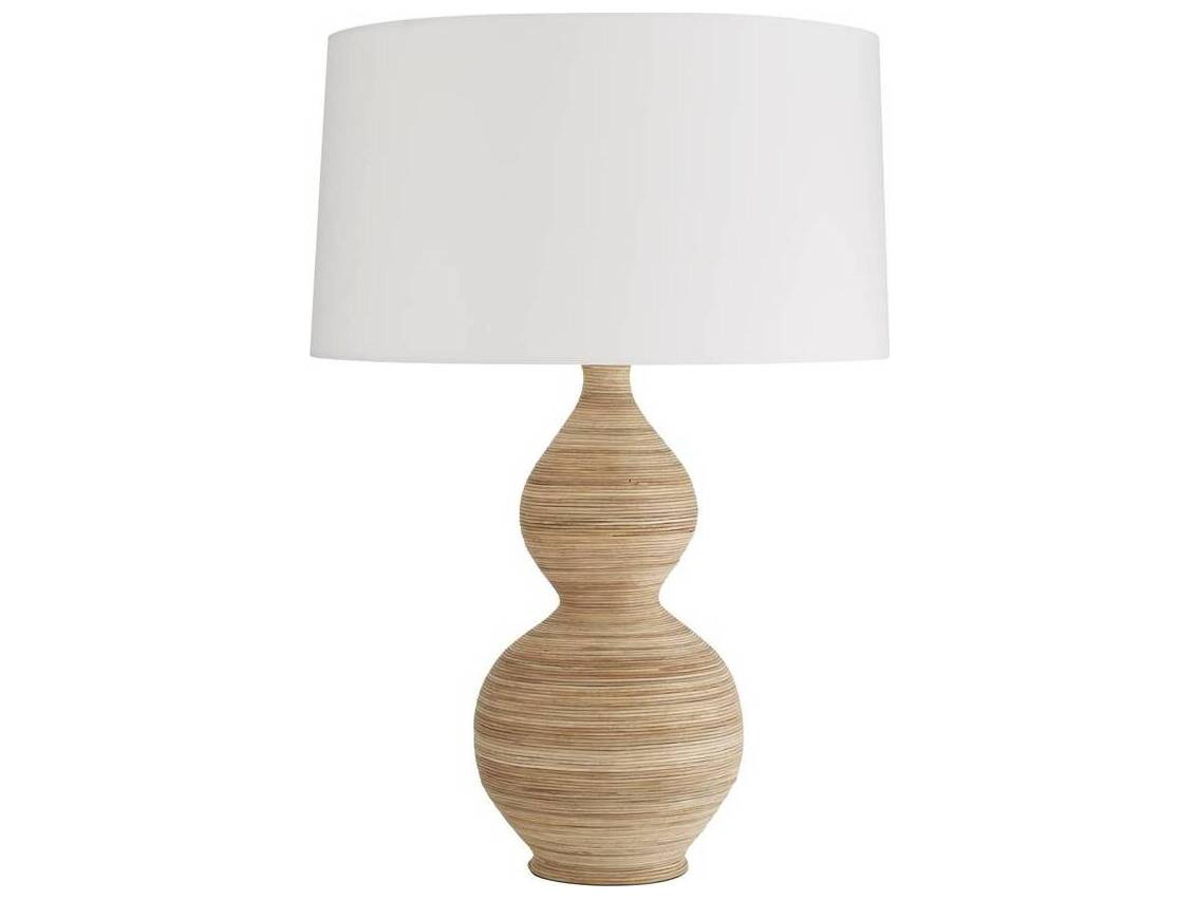 Arteriors Home Donna Natural Rattan Brown Buffet Lamp