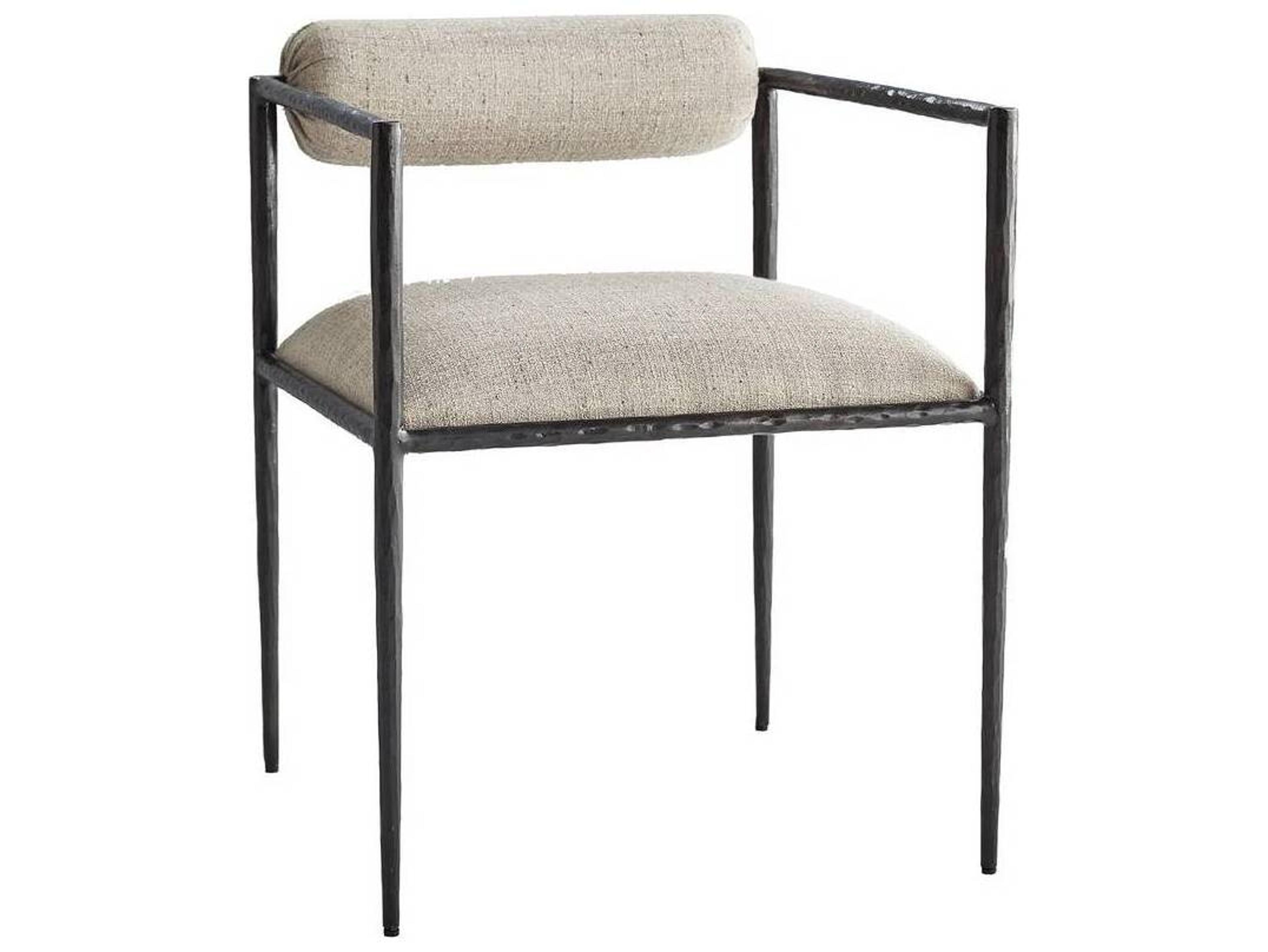 Arteriors Home Barbana Beige Upholstered Arm Dining Chair