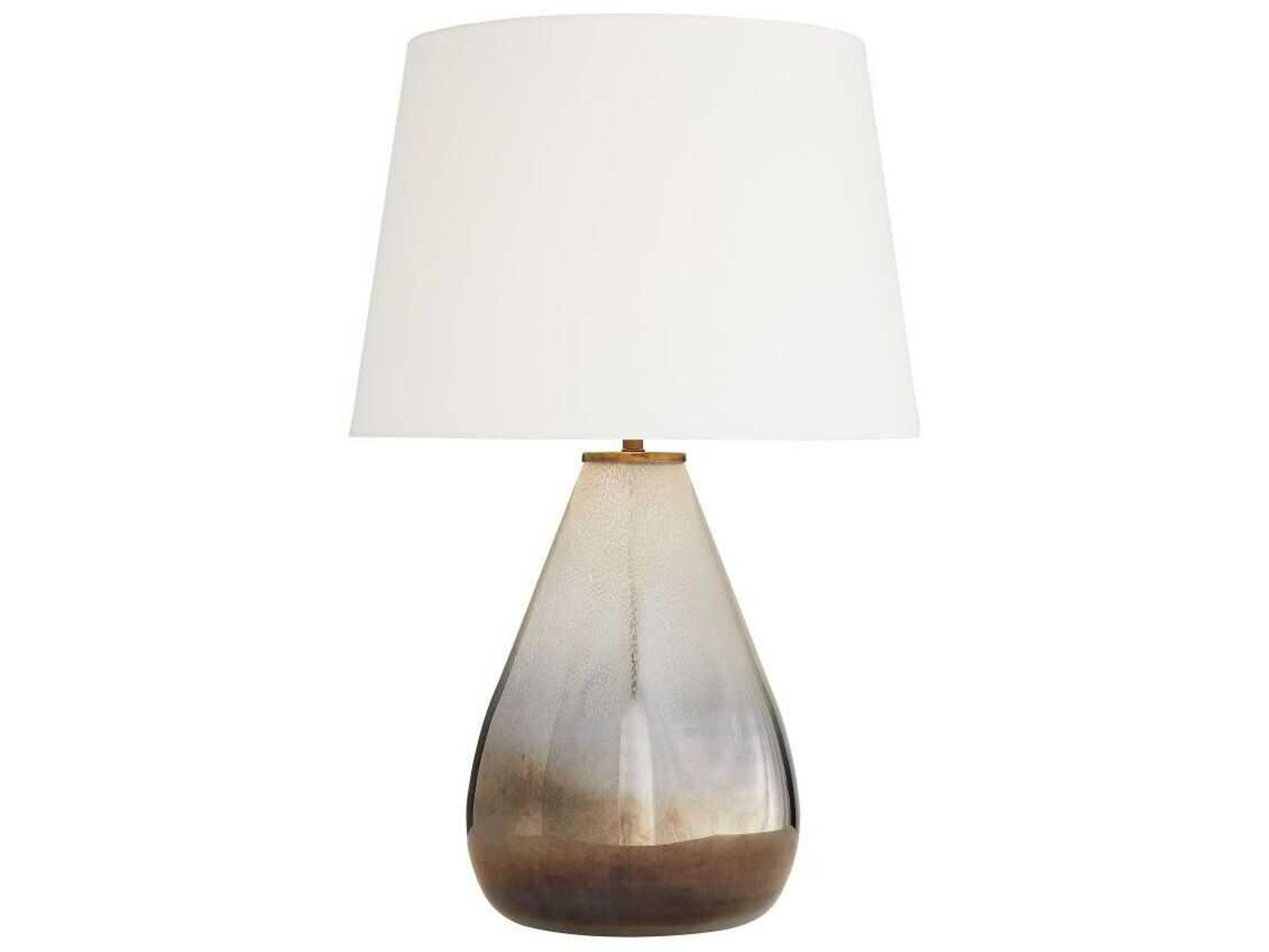 Arteriors Home Tiber Seedy And Smoke Luster Ombre Glass Gray Buffet Lamp