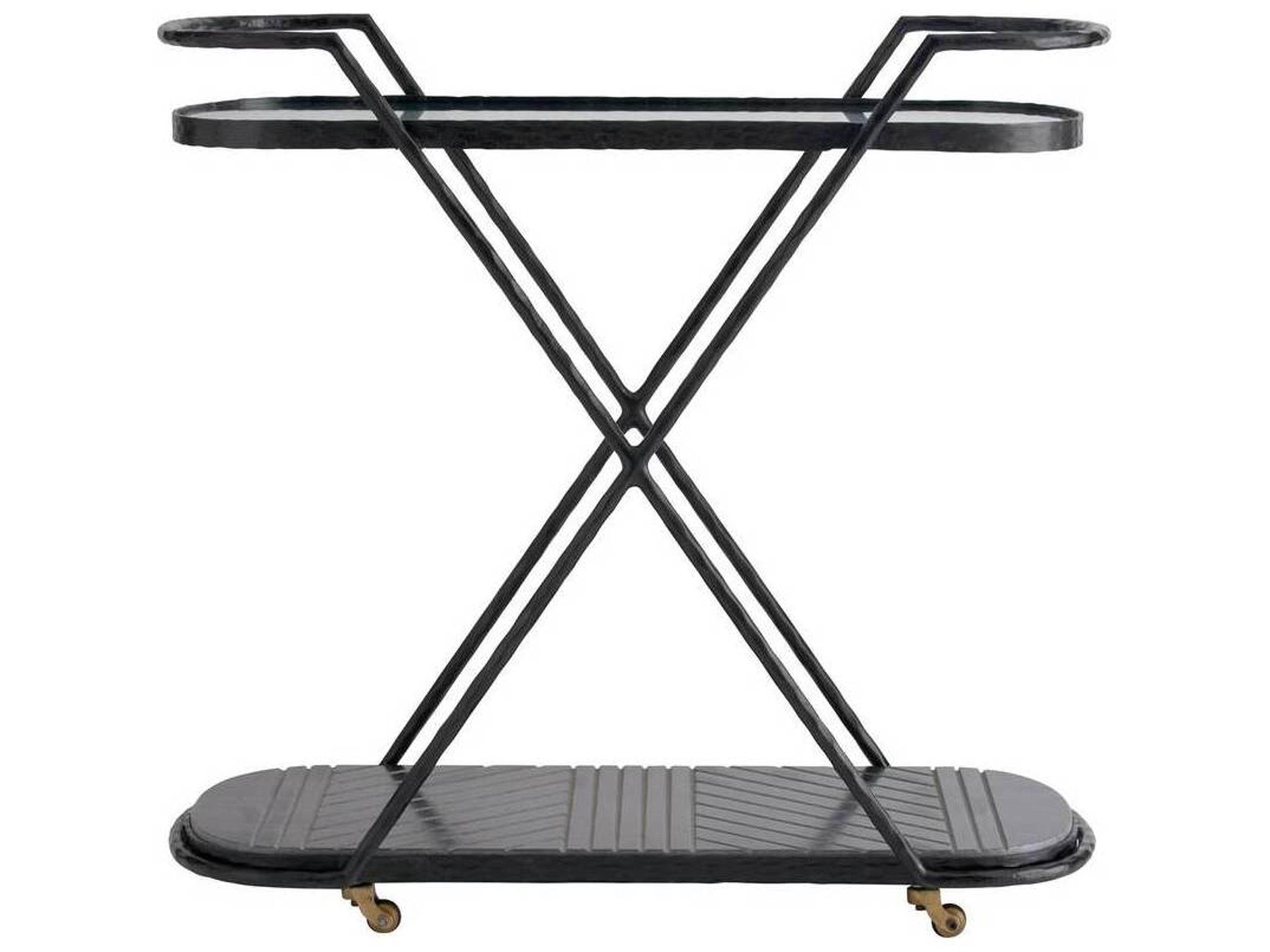 Arteriors Home Marble Black Nakoa Bar Cart