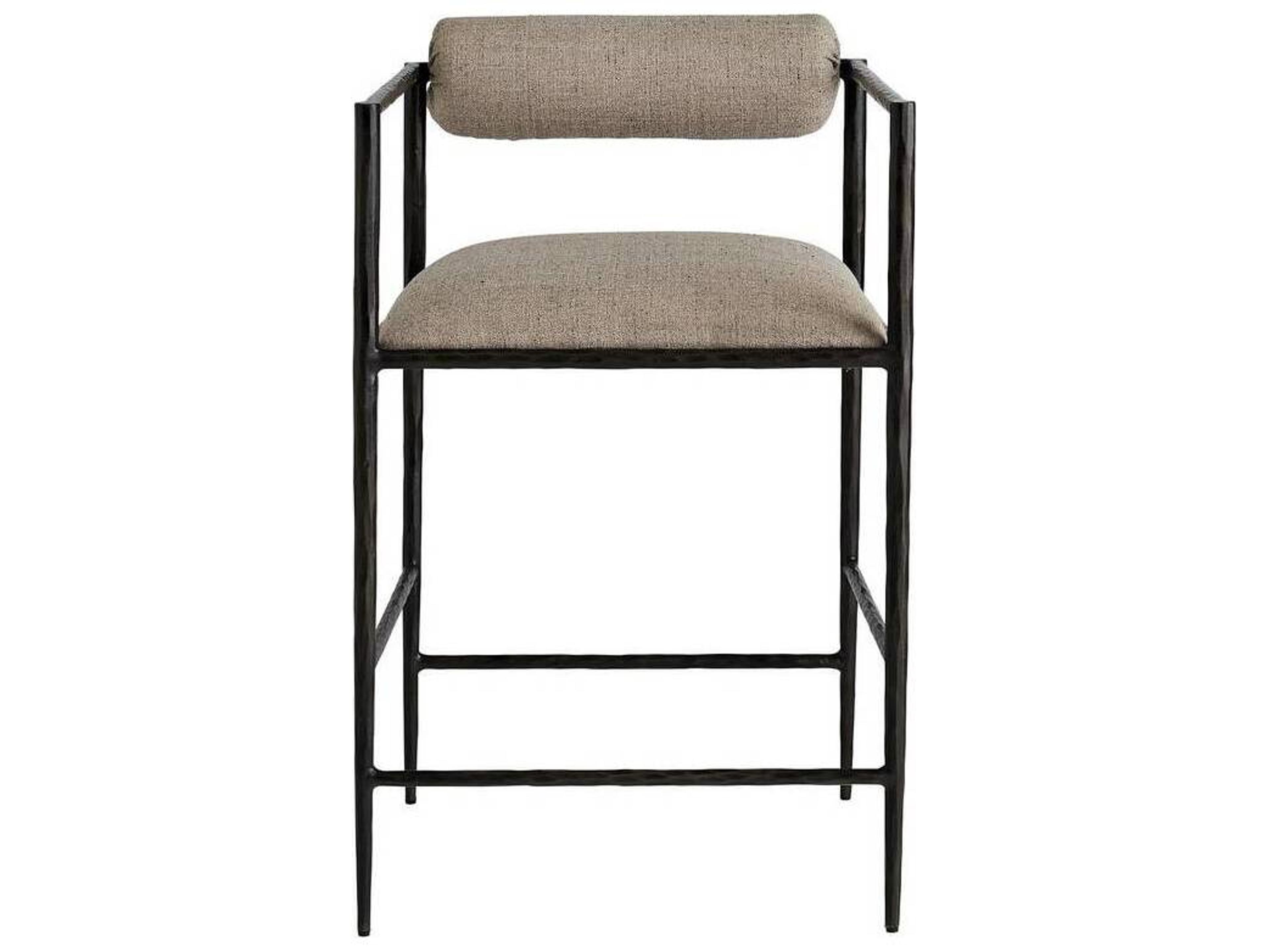 Arteriors Barbana Counter Stool Natural Iron Hand Forged