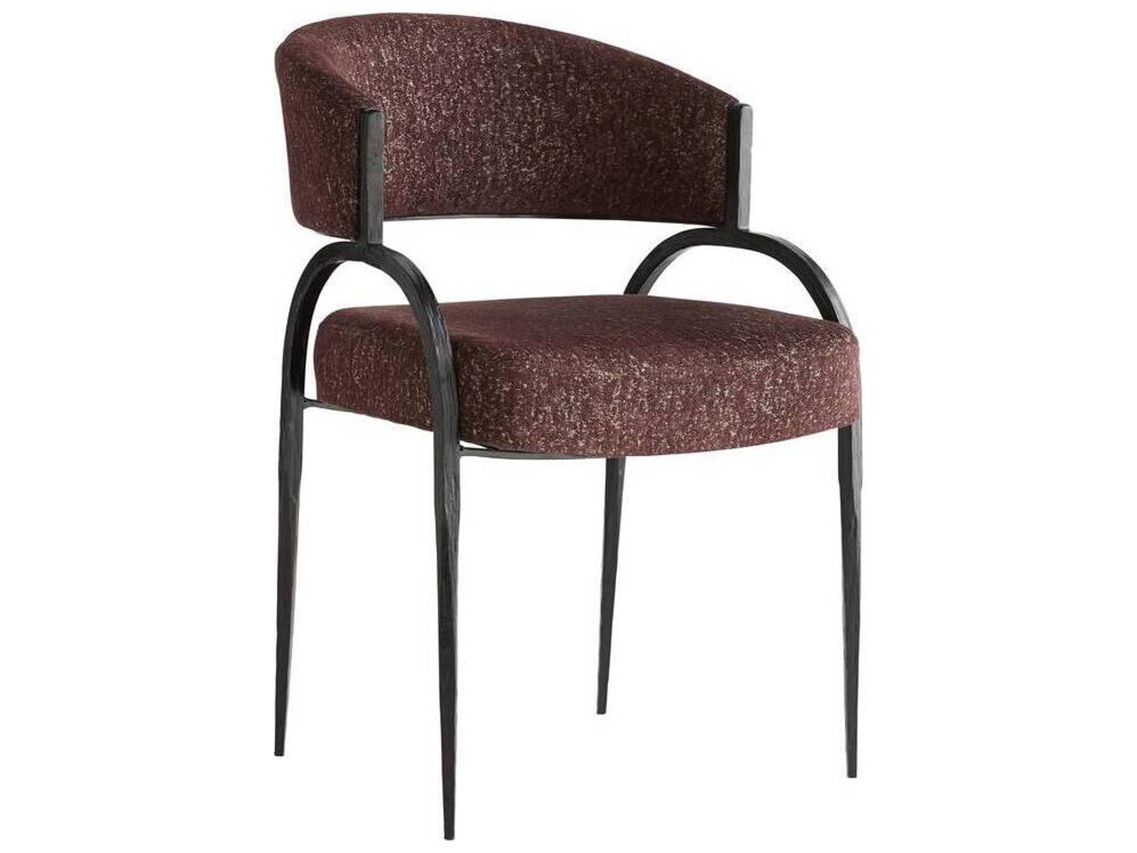 Arteriors Home Bahati Brown Upholstered Armless Dining Chair