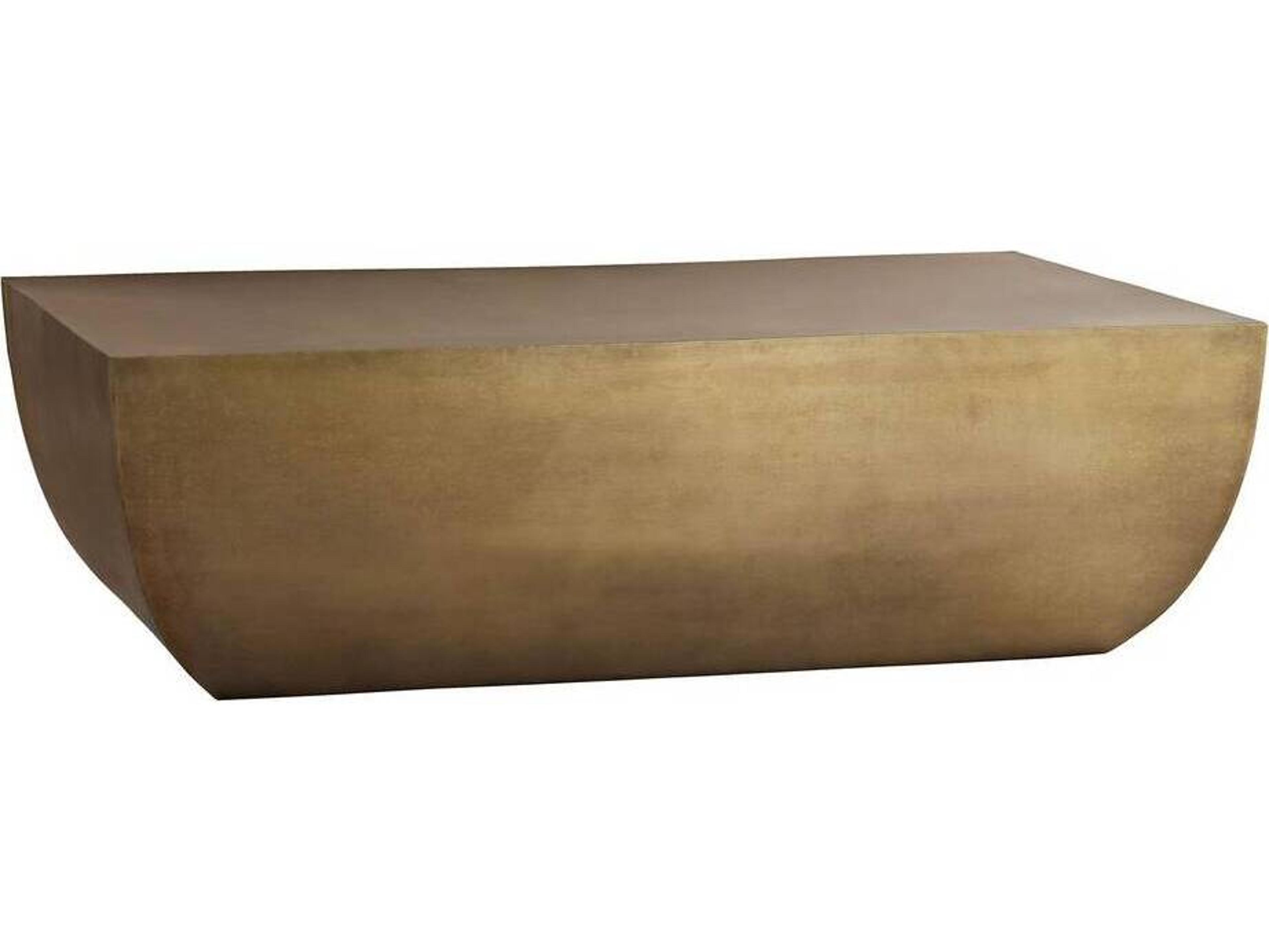 Arteriors Home Rectangular Metal Antique Brass Caroline Coffee Table