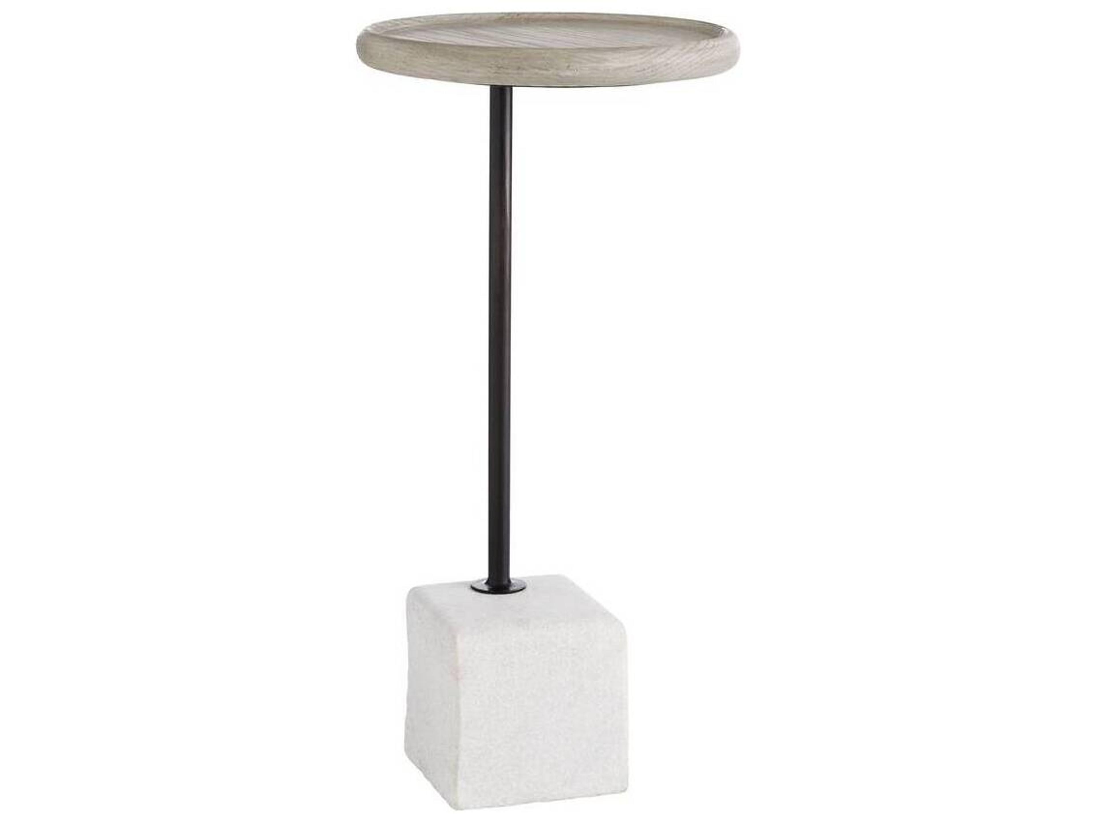 Arteriors Home Round Wood Smoke Davies End Table